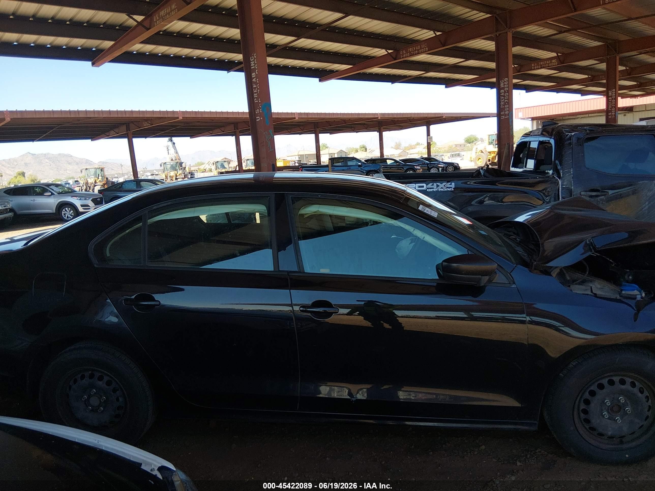 2014 Volkswagen Jetta 2.0l S Black vin: 3VW2K7AJ6EM440826