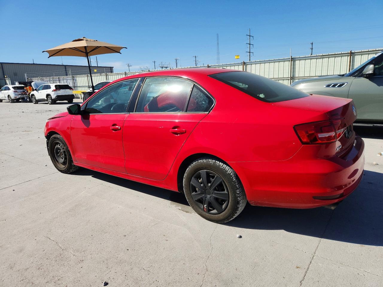 2015 Volkswagen Jetta Base Красный vin: 3VW2K7AJ6FM336788