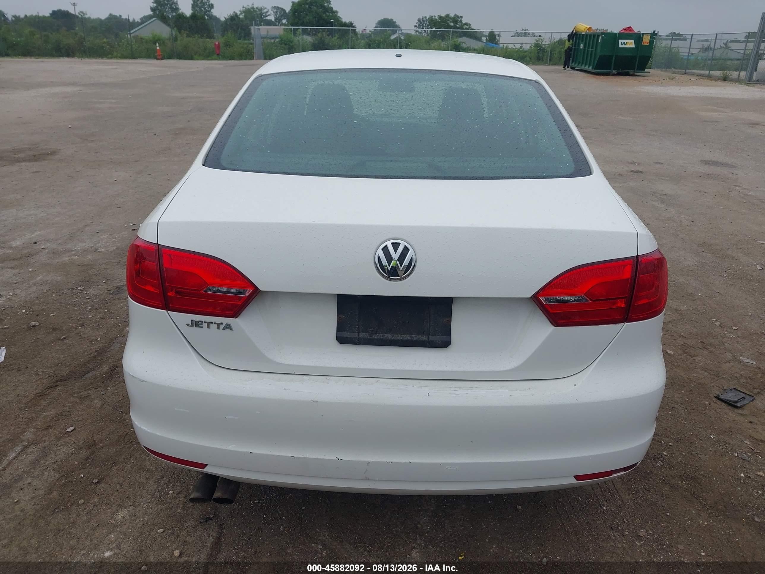 2011 Volkswagen Jetta 2.0l S White vin: 3VW2K7AJ7BM333604