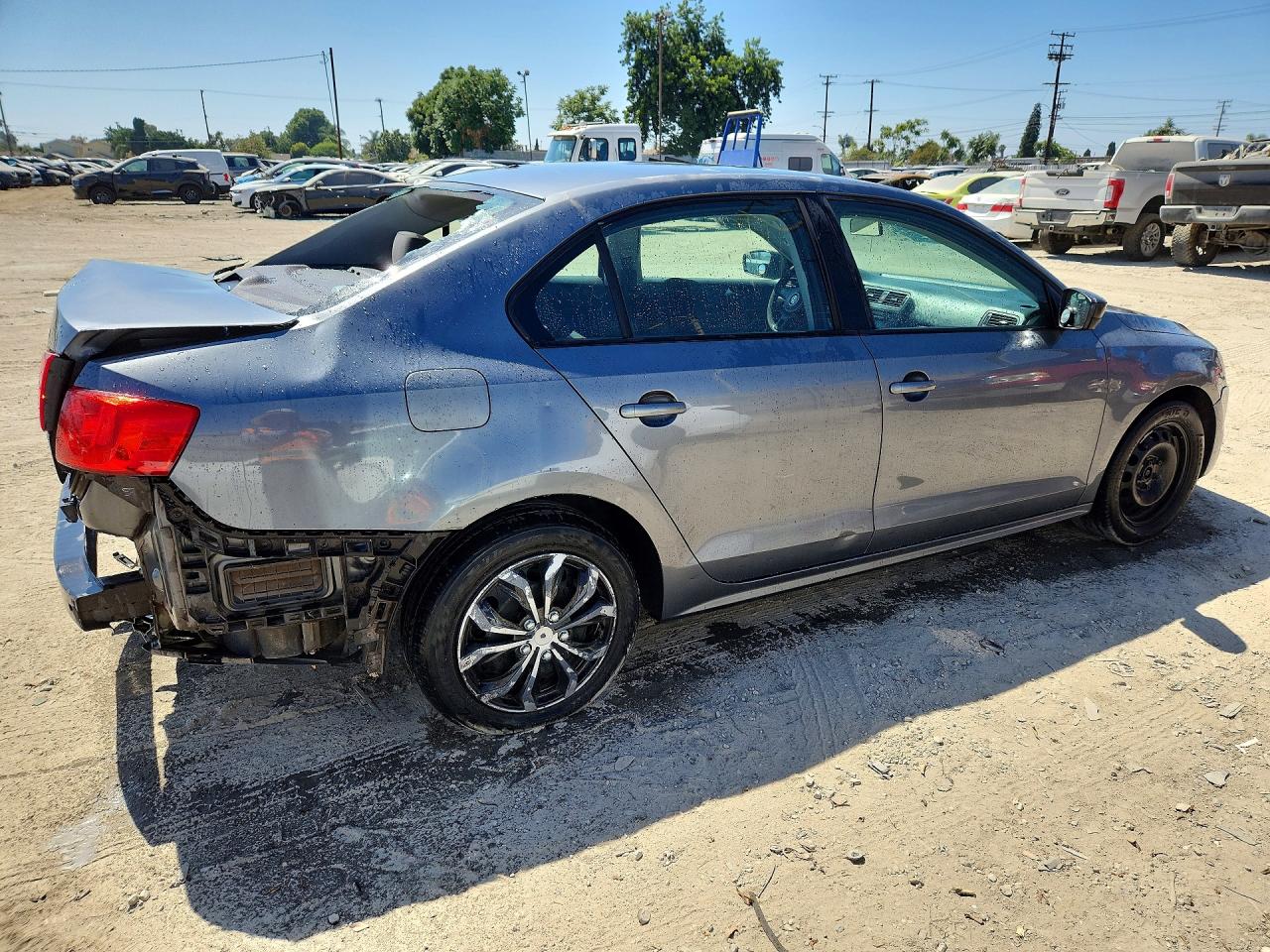 2012 Volkswagen Jetta Base Gray vin: 3VW2K7AJ7CM394288