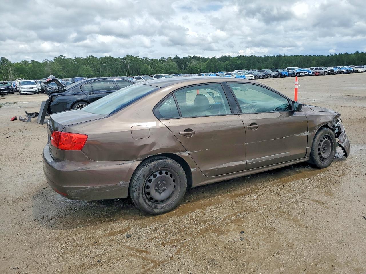 2012 Volkswagen Jetta Base Brown vin: 3VW2K7AJ7CM396980