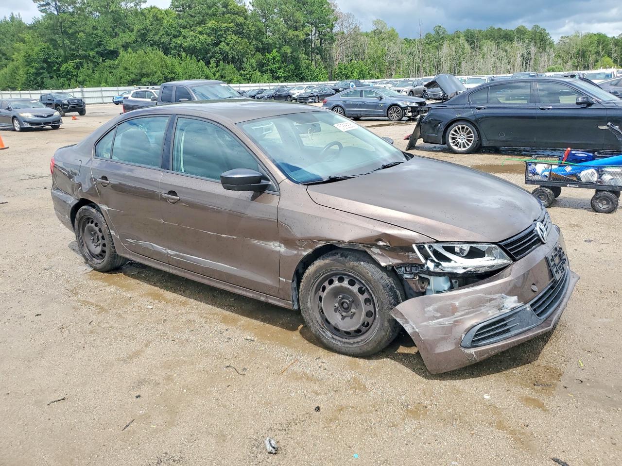 2012 Volkswagen Jetta Base Brown vin: 3VW2K7AJ7CM396980