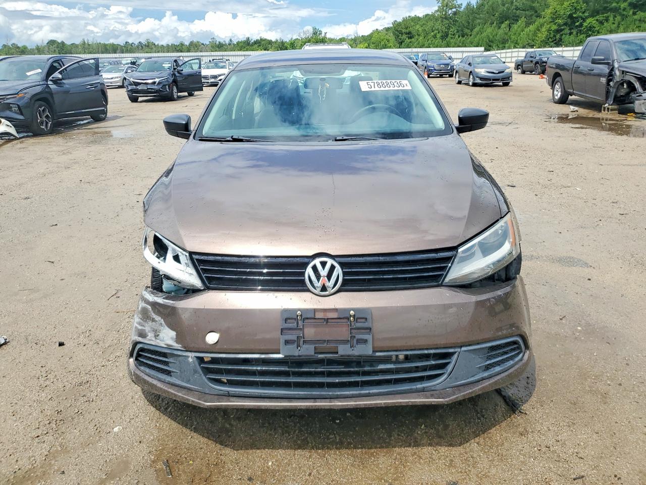 2012 Volkswagen Jetta Base Brown vin: 3VW2K7AJ7CM396980