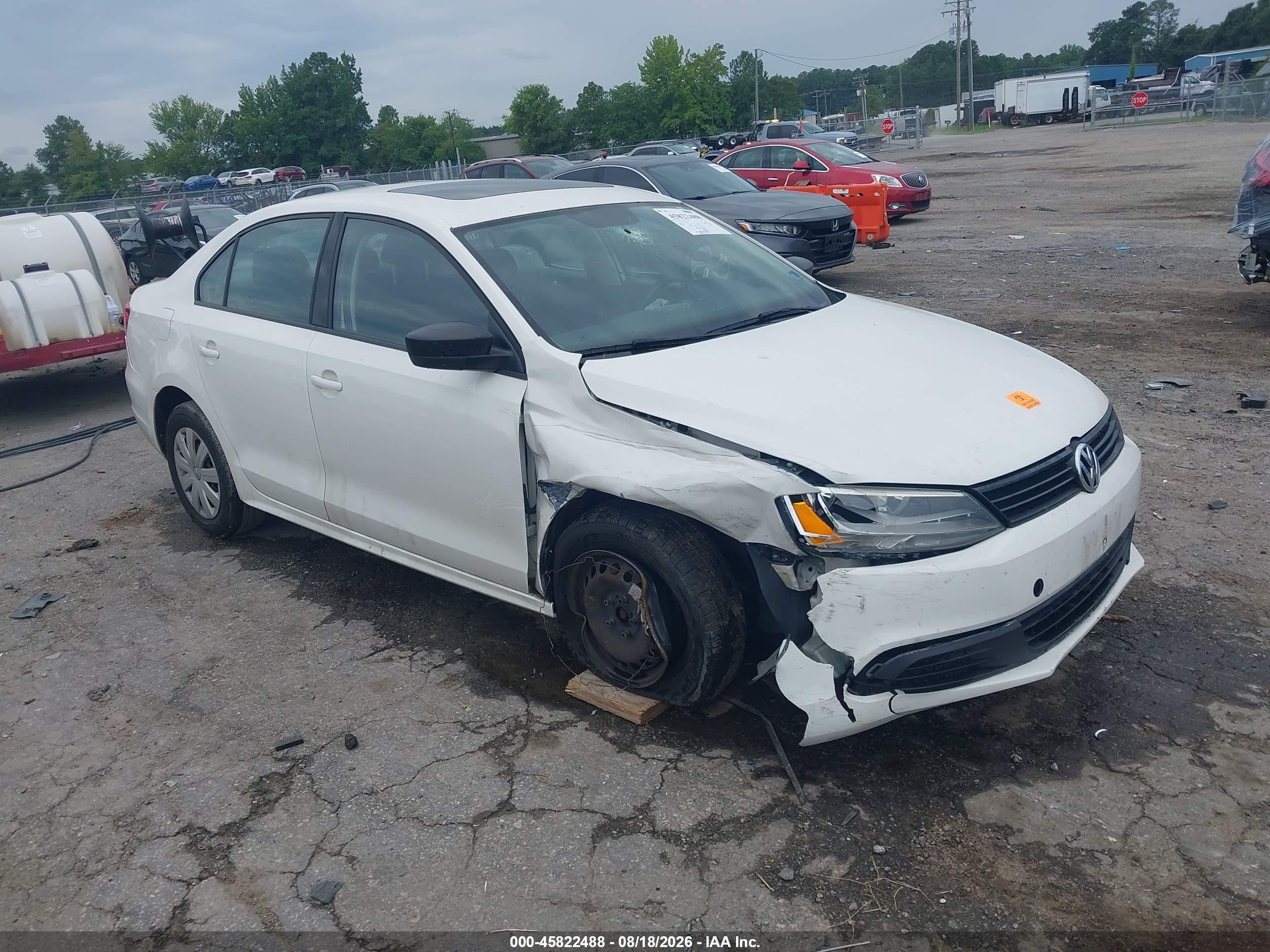 2012 Volkswagen Jetta 2.0l S White vin: 3VW2K7AJ7CM407668