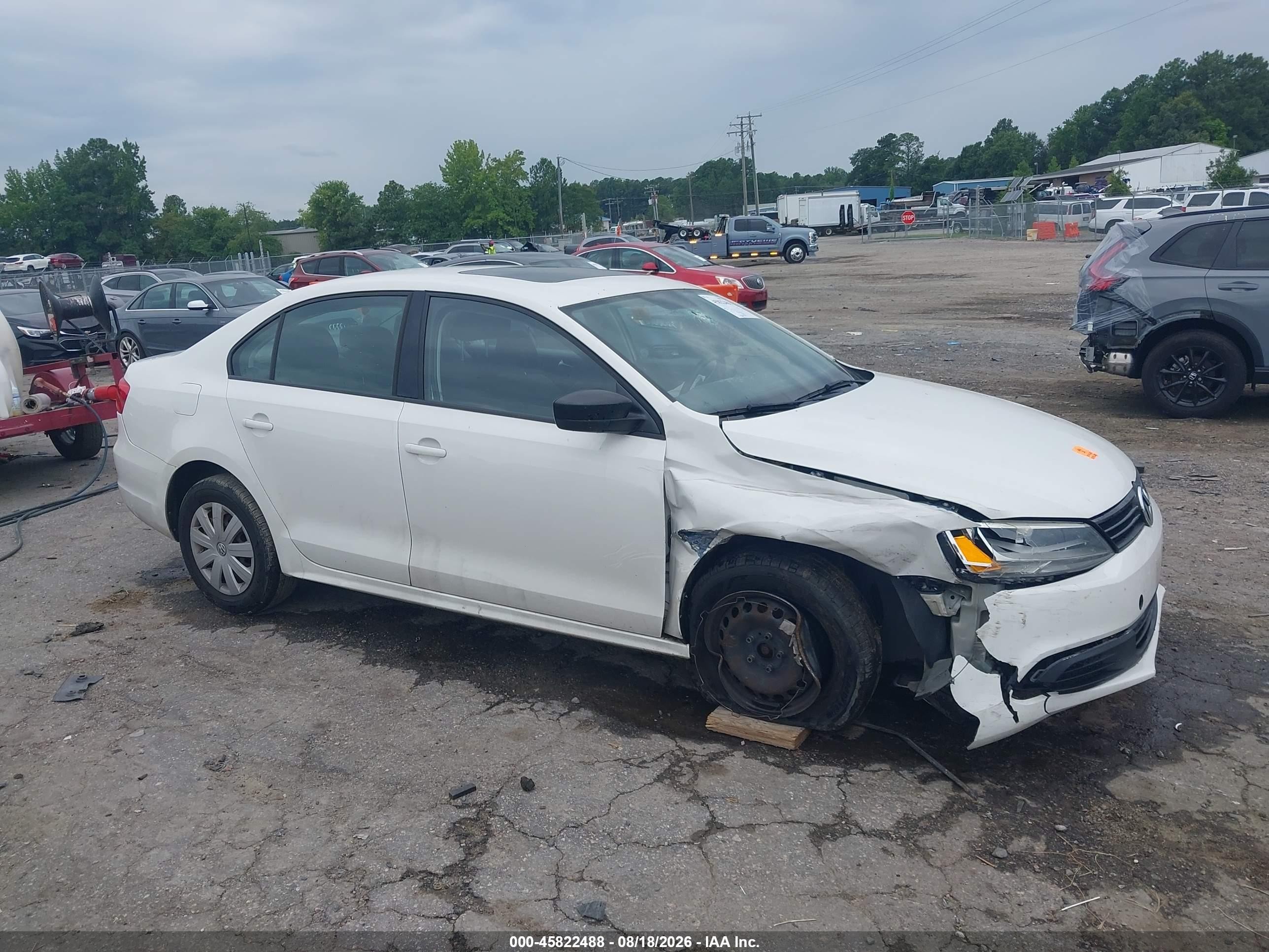 2012 Volkswagen Jetta 2.0l S White vin: 3VW2K7AJ7CM407668