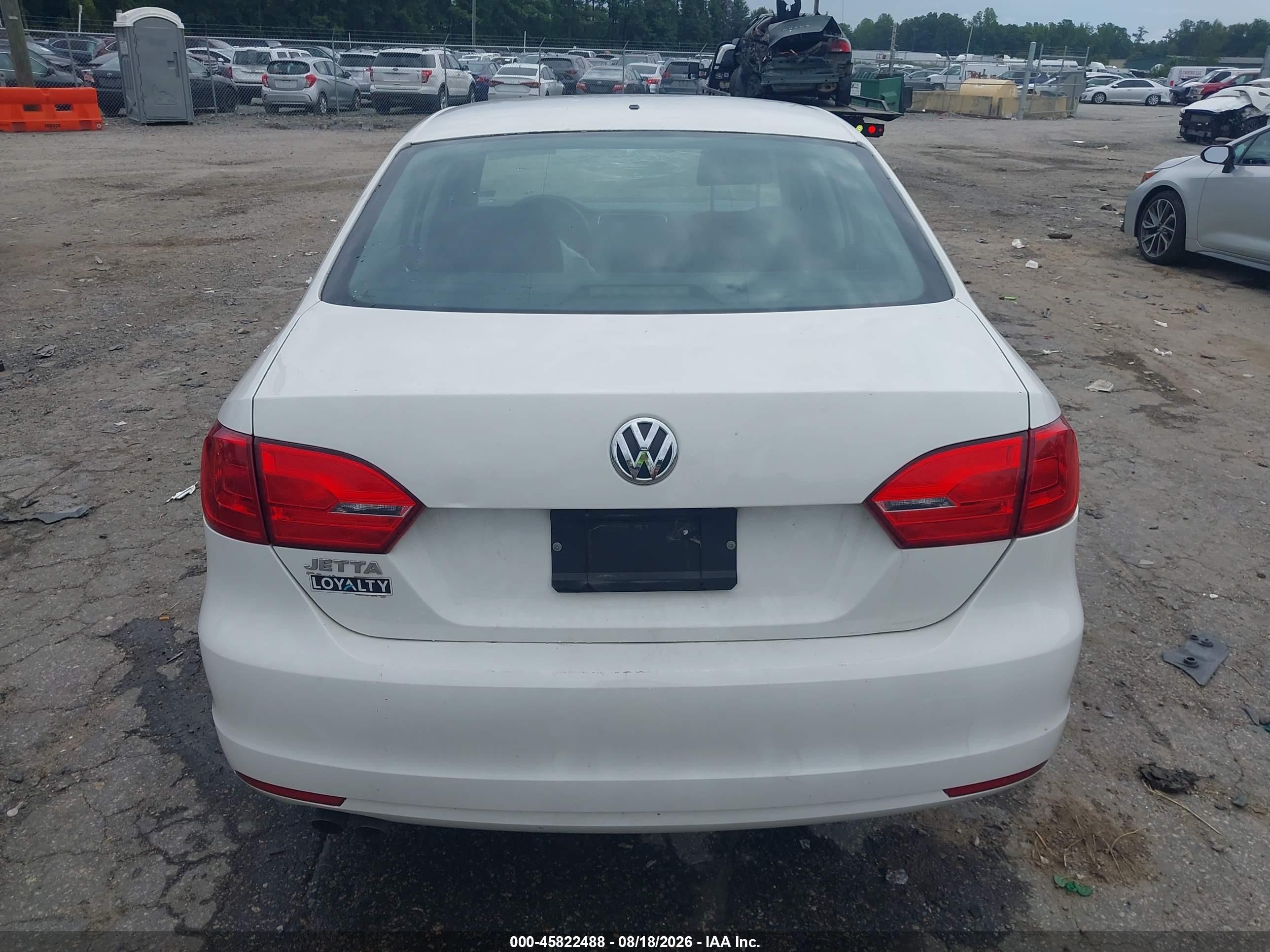 2012 Volkswagen Jetta 2.0l S White vin: 3VW2K7AJ7CM407668