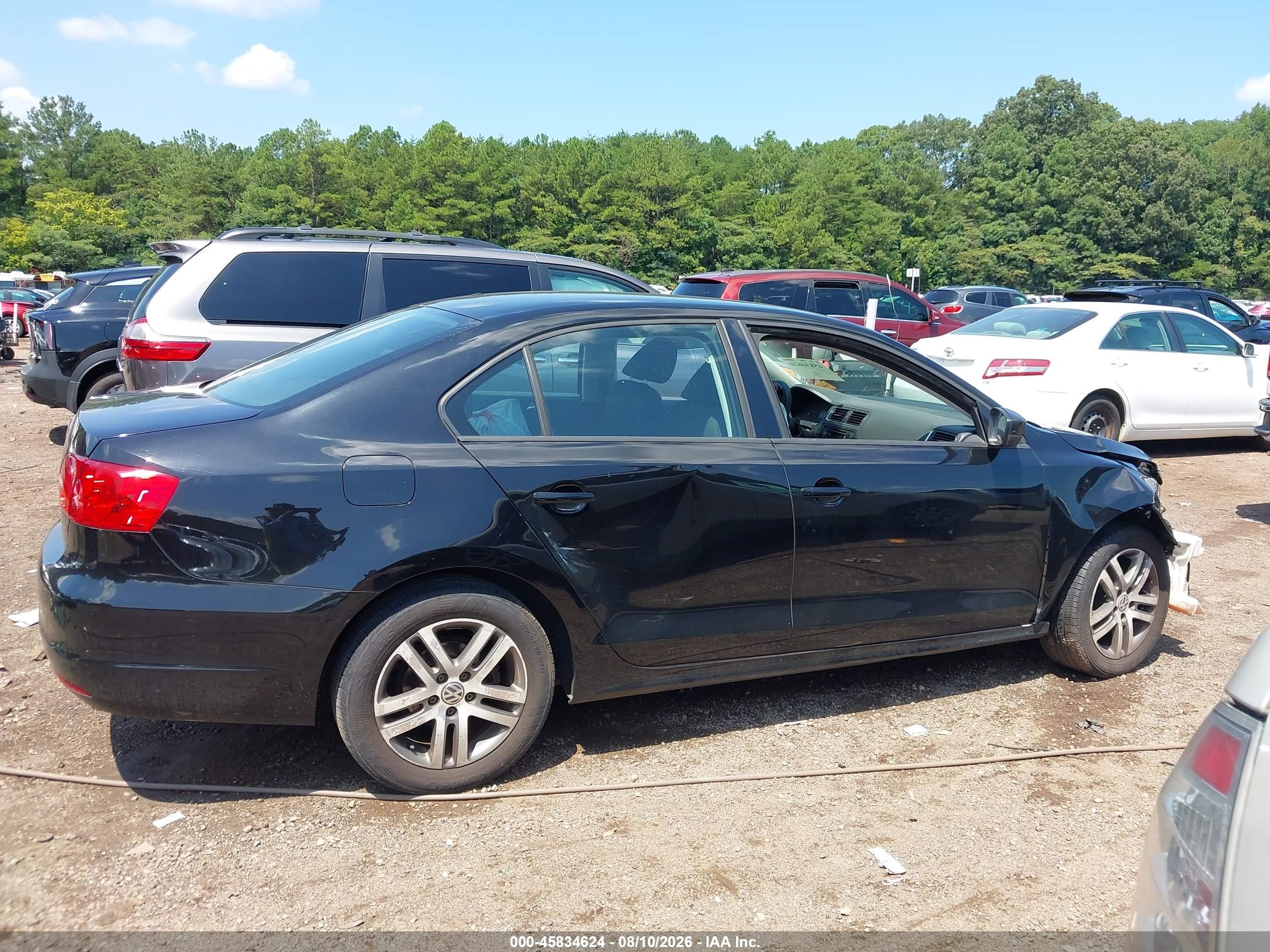 2013 Volkswagen Jetta 2.0l S Black vin: 3VW2K7AJ7DM221923