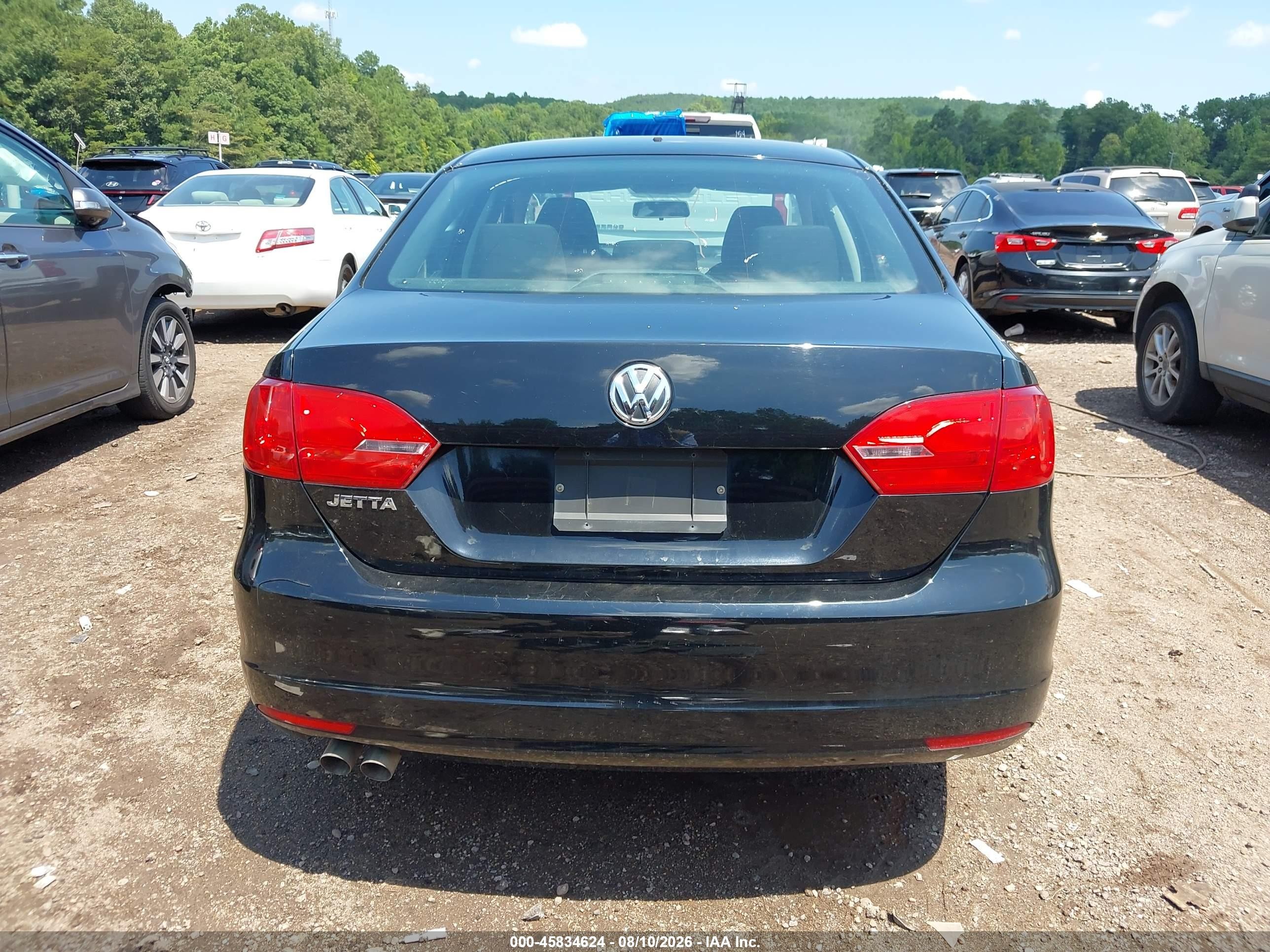 2013 Volkswagen Jetta 2.0l S Black vin: 3VW2K7AJ7DM221923