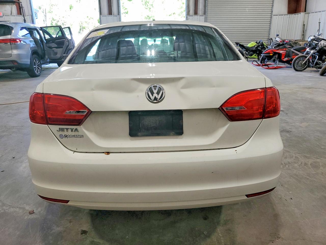 2013 Volkswagen Jetta Base/s White vin: 3VW2K7AJ7DM372874