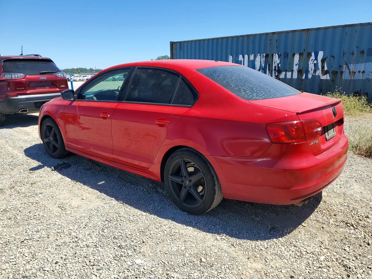 2014 Volkswagen Jetta Base Red vin: 3VW2K7AJ7EM209692