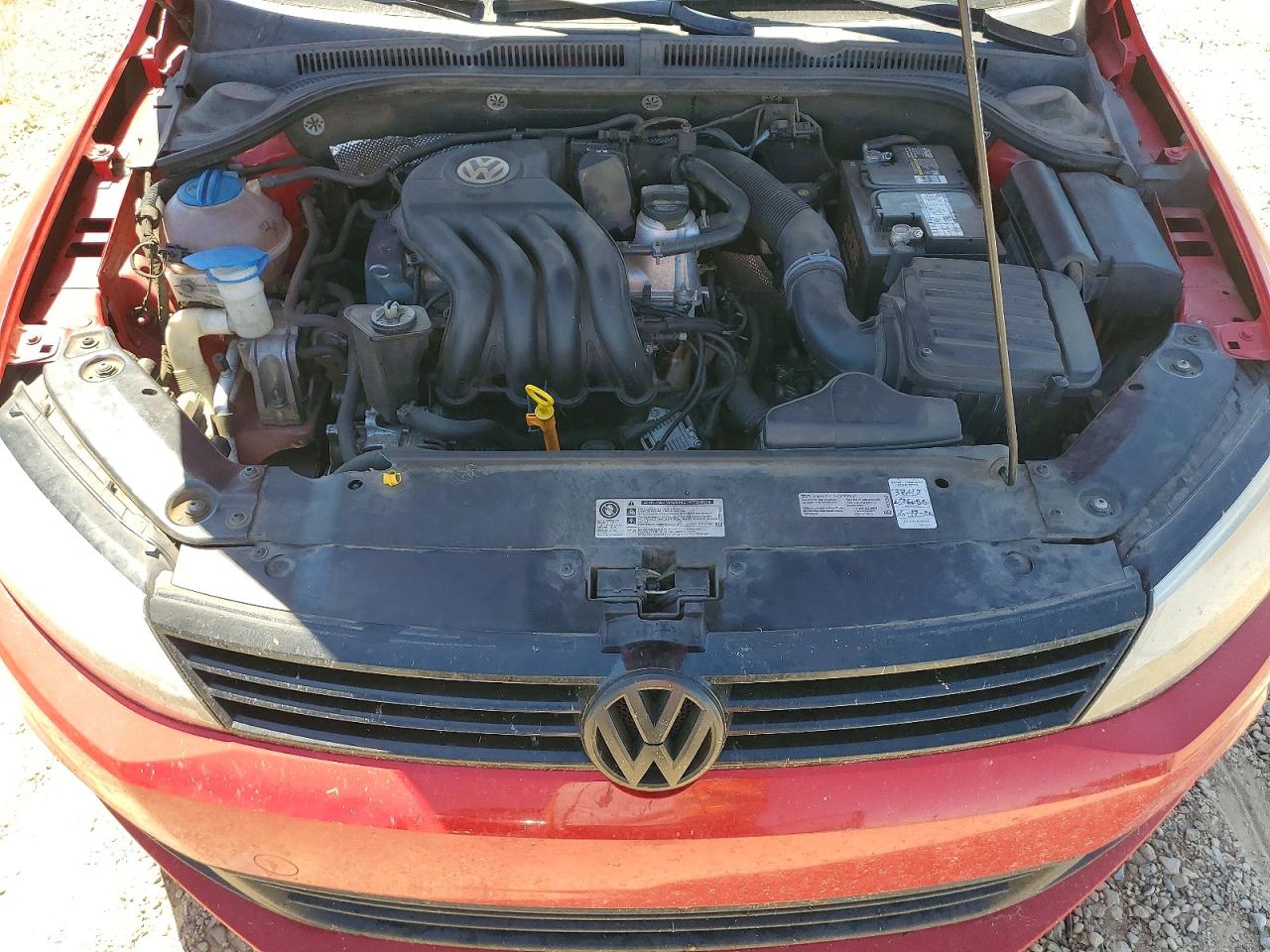 2014 Volkswagen Jetta Base Red vin: 3VW2K7AJ7EM209692