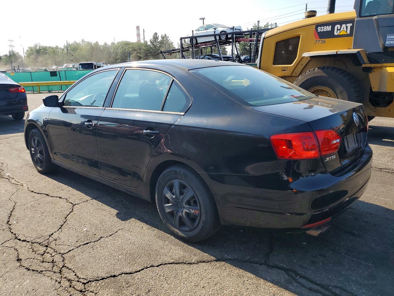 2014 Volkswagen Jetta Base Black vin: 3VW2K7AJ7EM210163