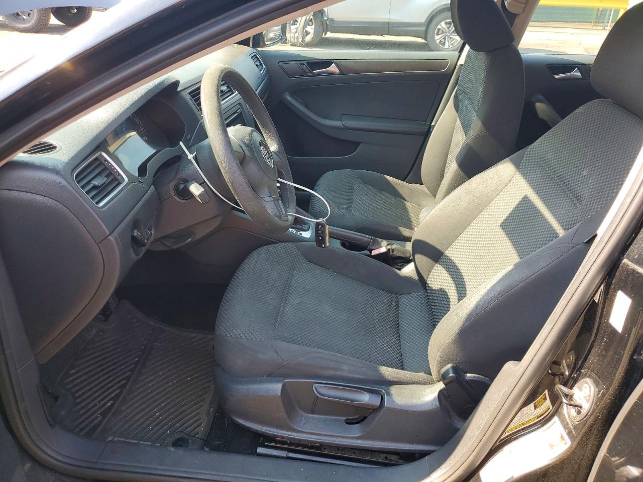 2014 Volkswagen Jetta Base Black vin: 3VW2K7AJ7EM210163