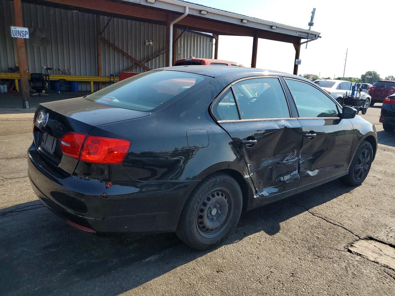 2014 Volkswagen Jetta Base Black vin: 3VW2K7AJ7EM210163