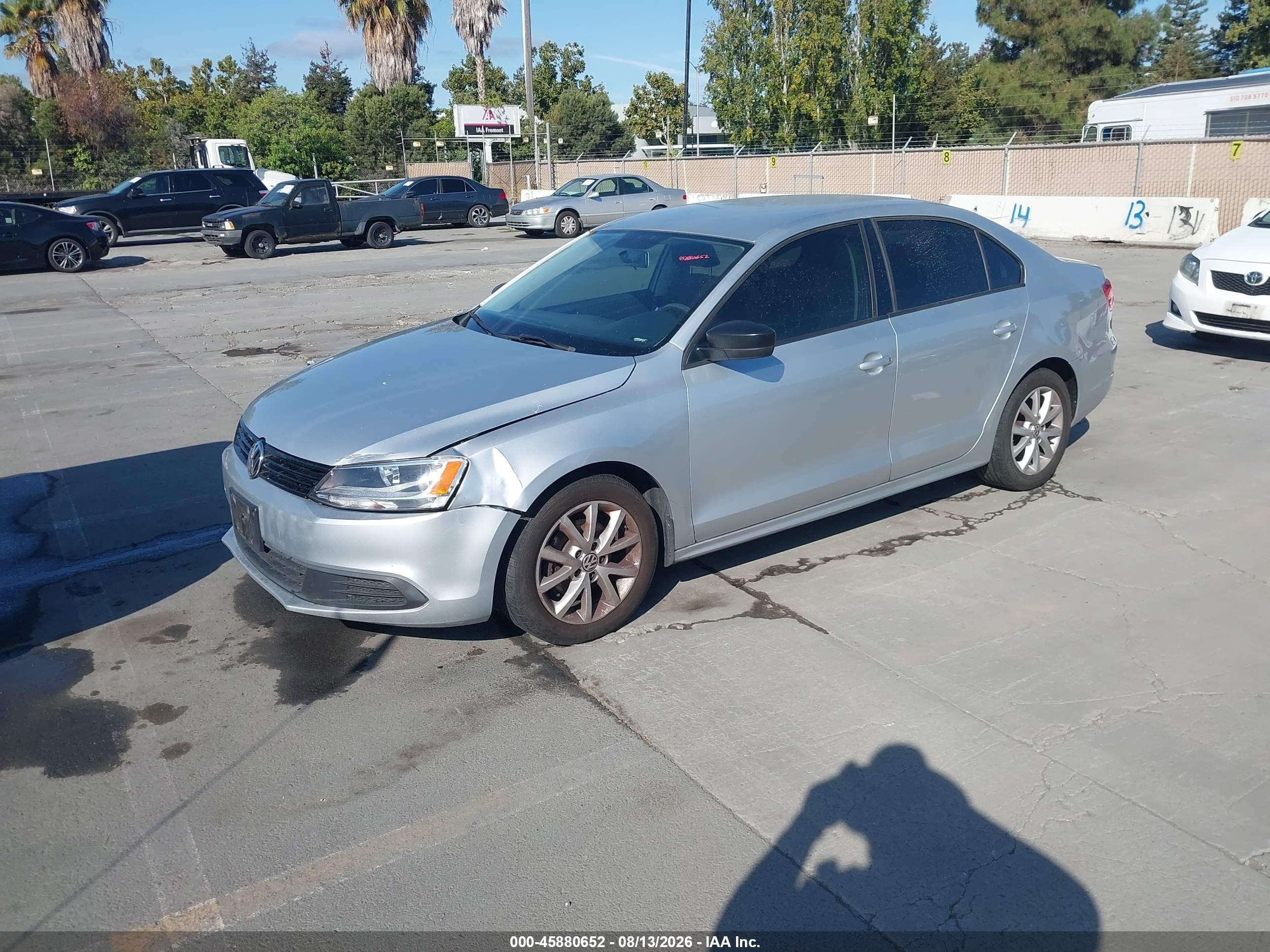 2014 Volkswagen Jetta 2.0l S Gray vin: 3VW2K7AJ7EM233796