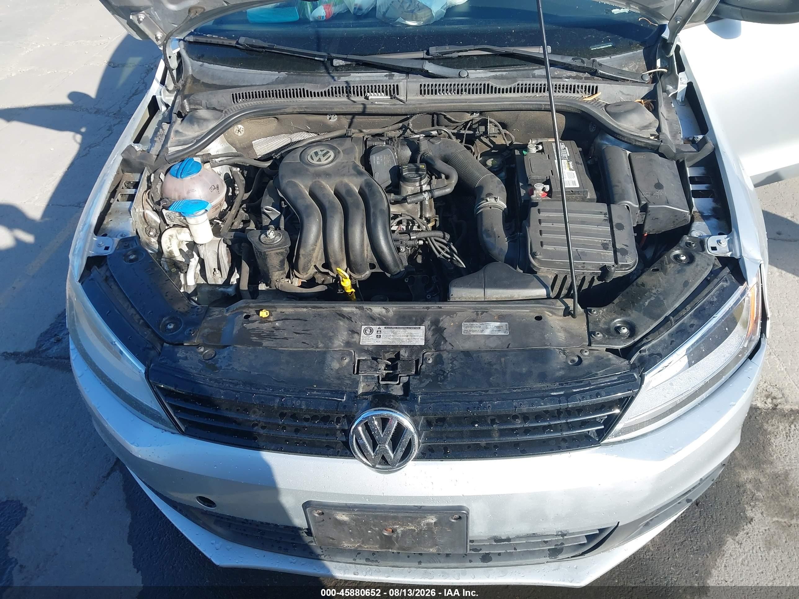 2014 Volkswagen Jetta 2.0l S Gray vin: 3VW2K7AJ7EM233796