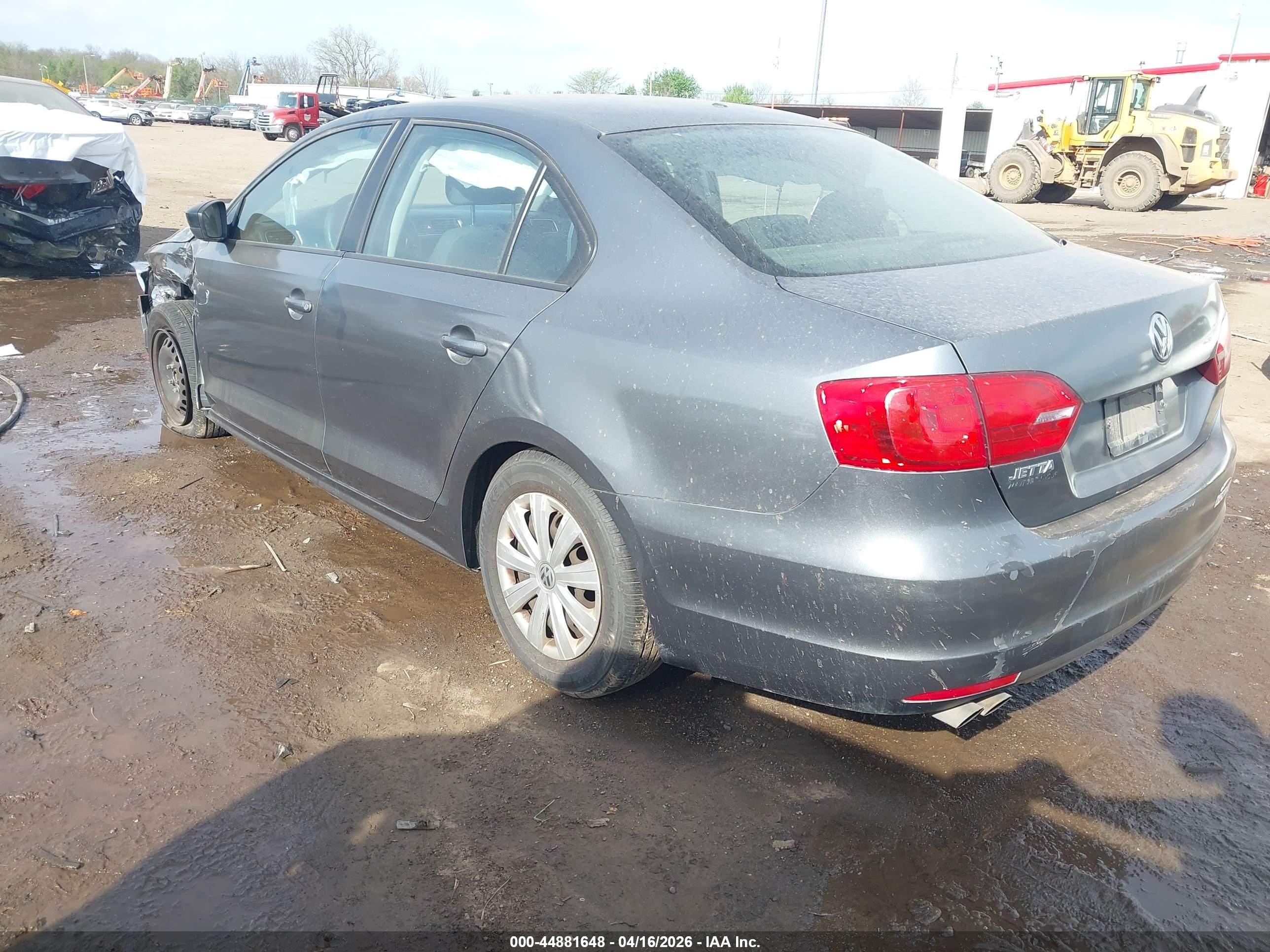 2014 Volkswagen Jetta 2.0l S Gray vin: 3VW2K7AJ7EM257029
