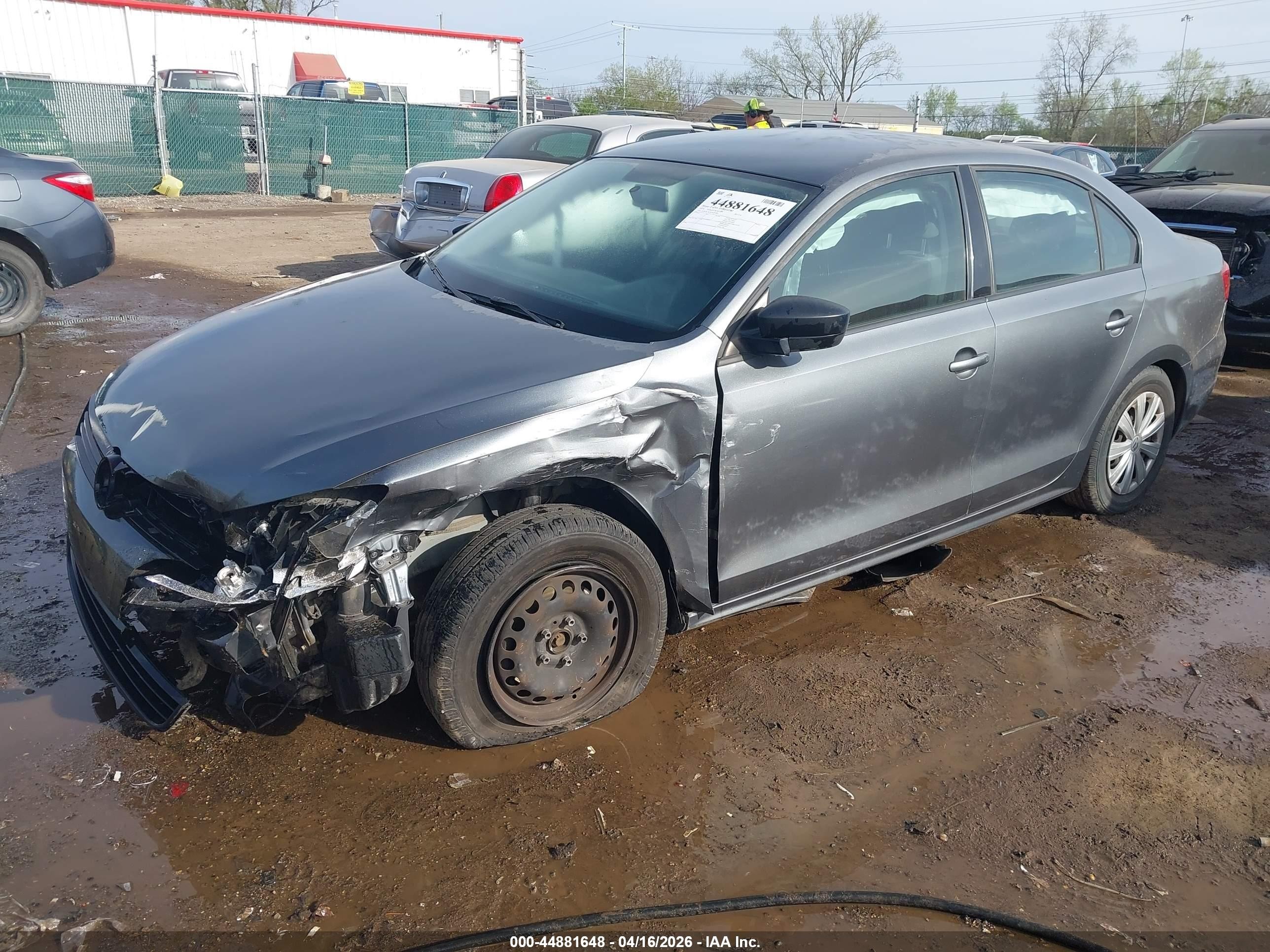 2014 Volkswagen Jetta 2.0l S Gray vin: 3VW2K7AJ7EM257029
