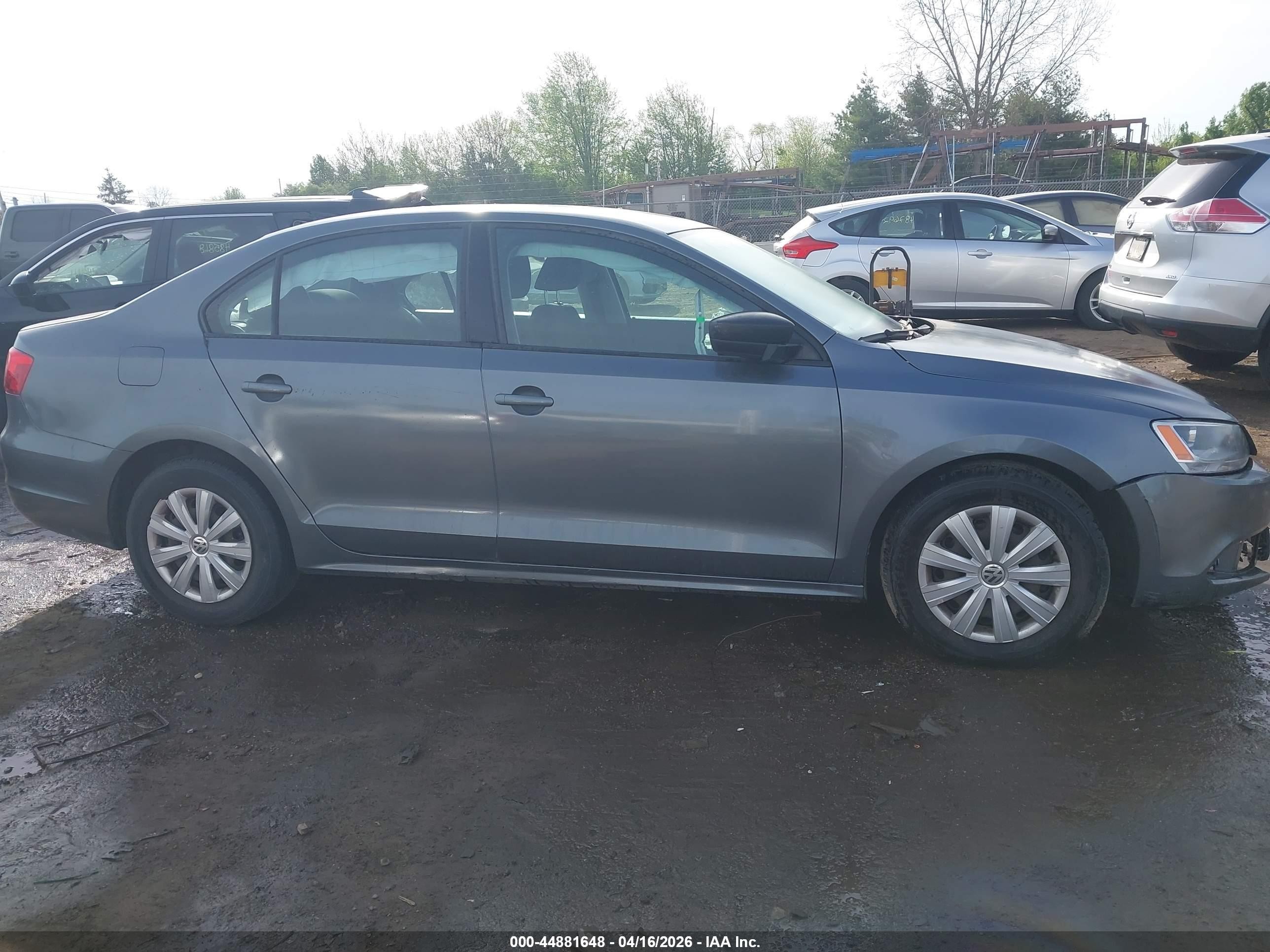 2014 Volkswagen Jetta 2.0l S Gray vin: 3VW2K7AJ7EM257029