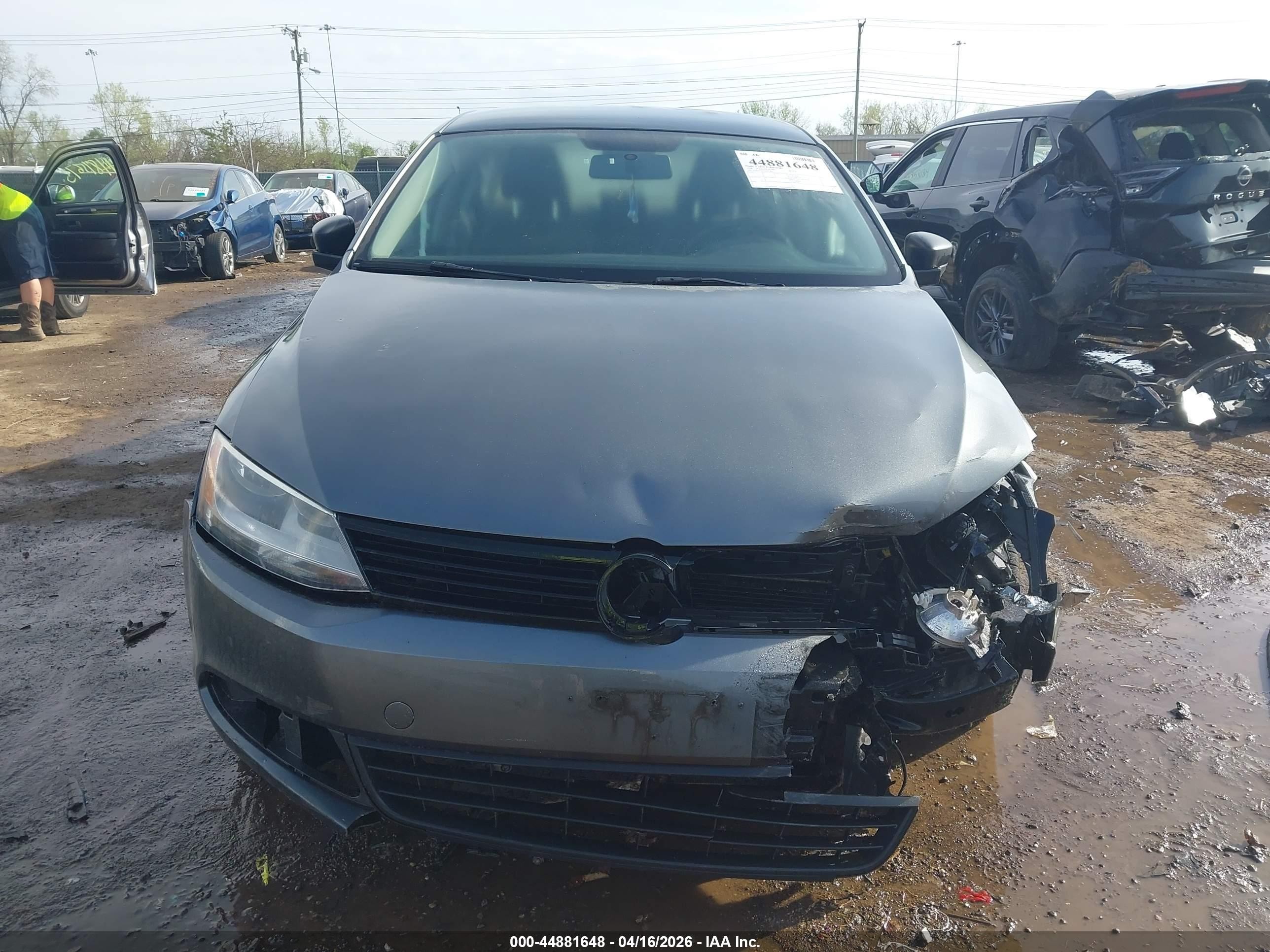 2014 Volkswagen Jetta 2.0l S Gray vin: 3VW2K7AJ7EM257029