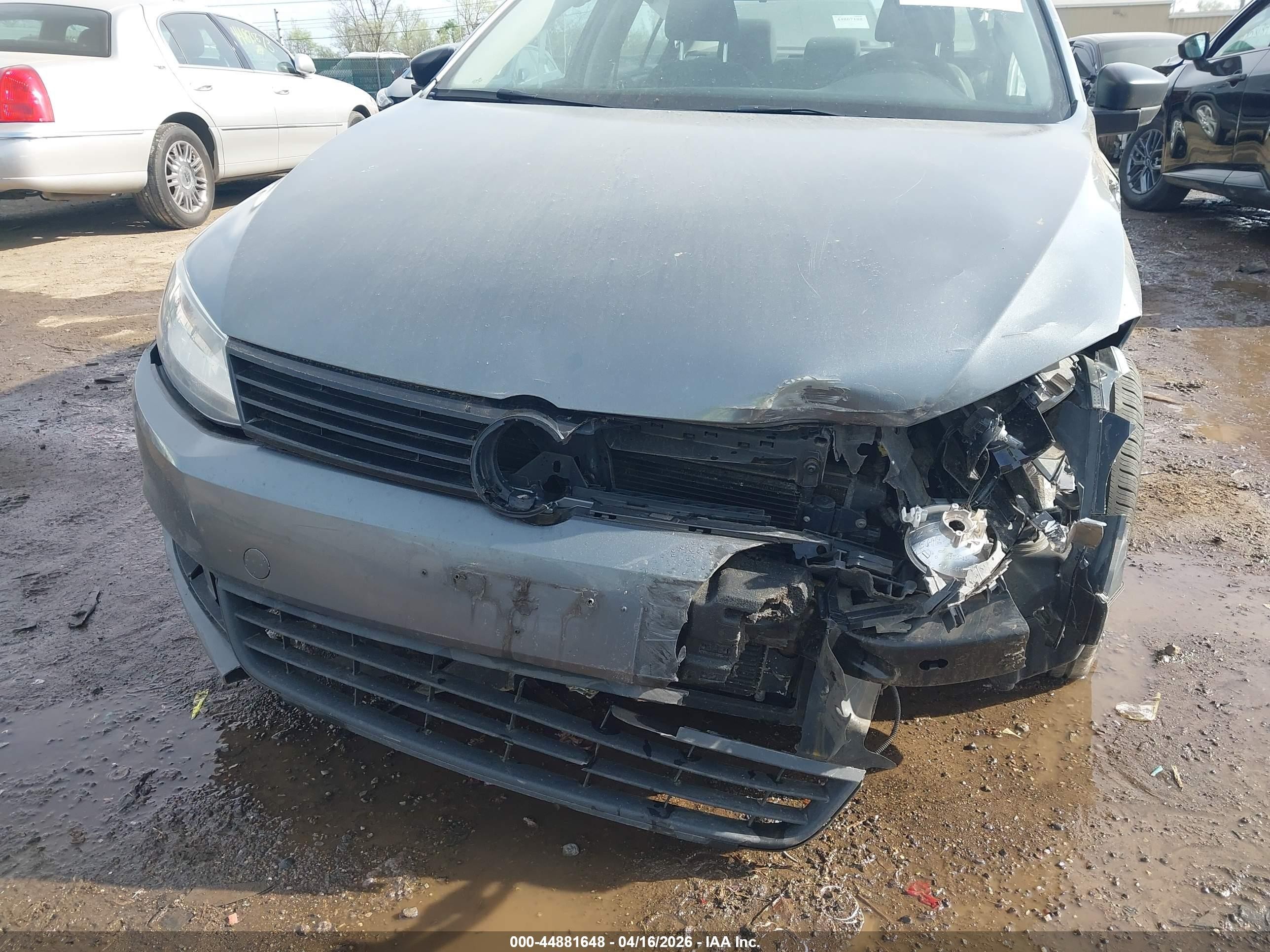 2014 Volkswagen Jetta 2.0l S Gray vin: 3VW2K7AJ7EM257029