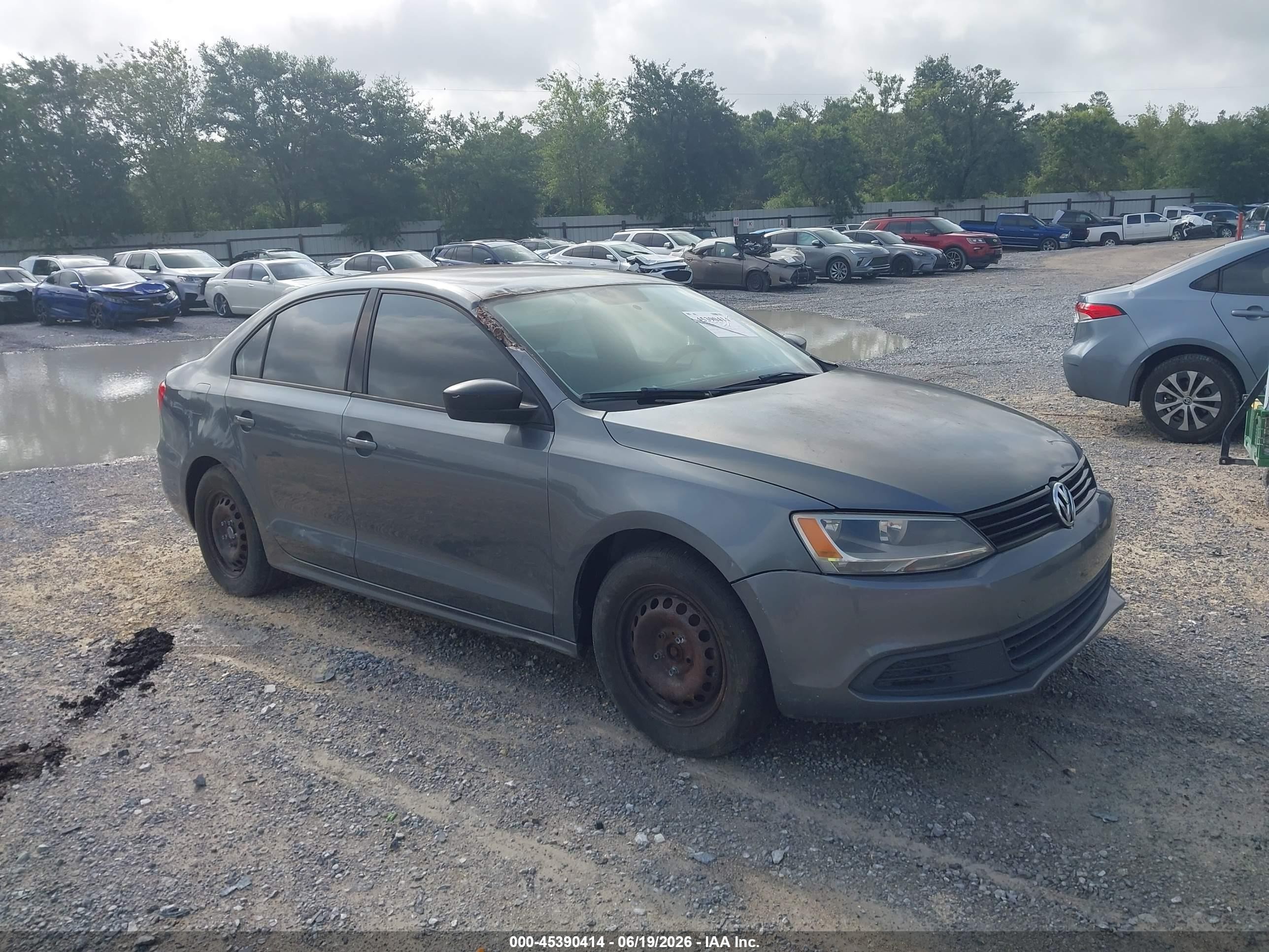 2014 Volkswagen Jetta 2.0l S Gray vin: 3VW2K7AJ7EM257709