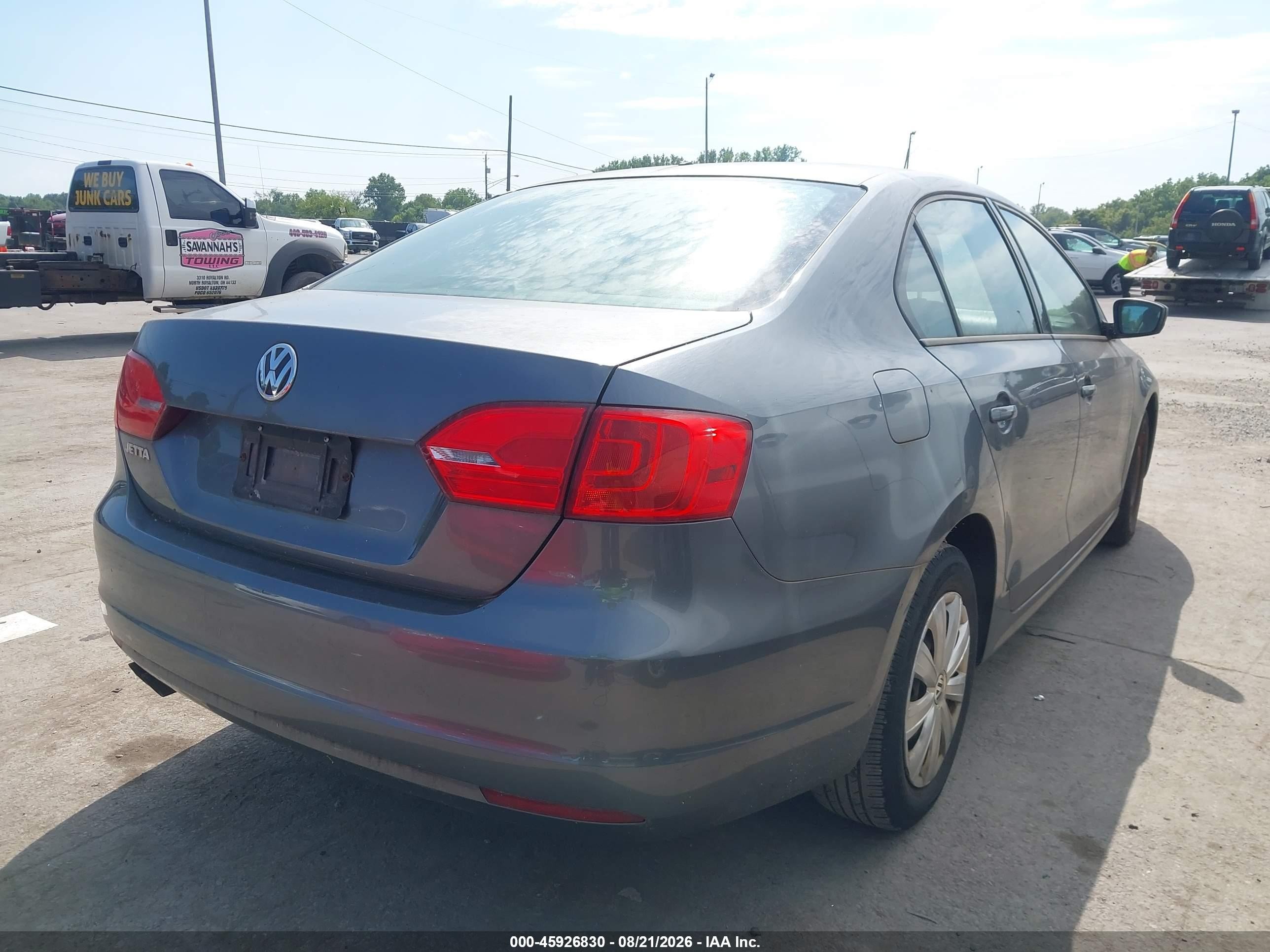 2014 Volkswagen Jetta 2.0l S Gray vin: 3VW2K7AJ7EM312126