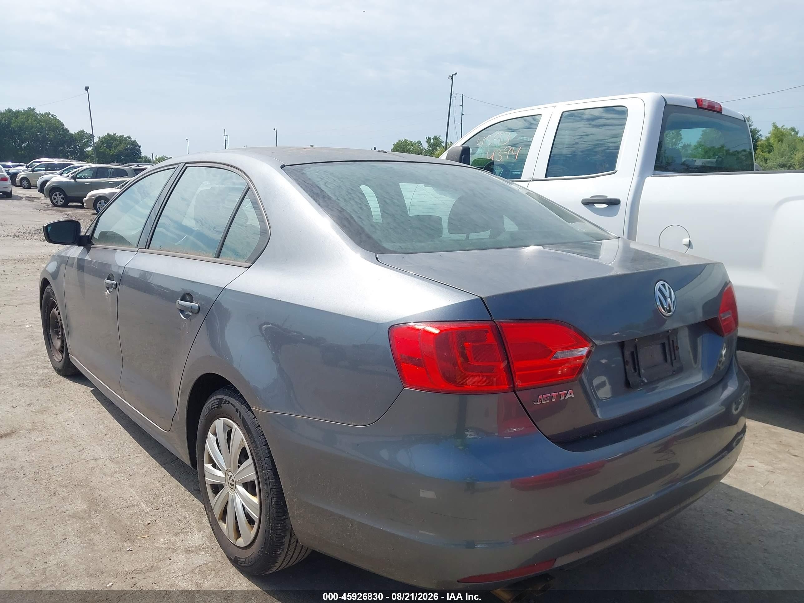 2014 Volkswagen Jetta 2.0l S Gray vin: 3VW2K7AJ7EM312126