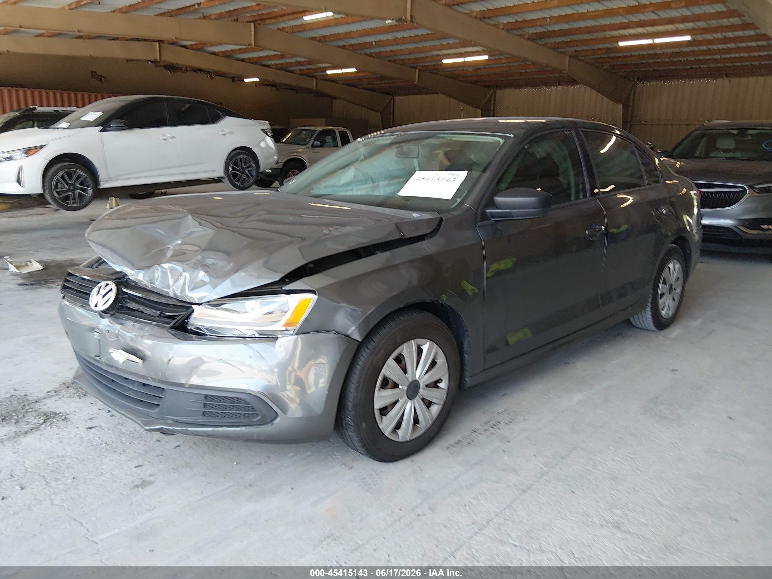 2014 Volkswagen Jetta 2.0l S Gray vin: 3VW2K7AJ7EM322588