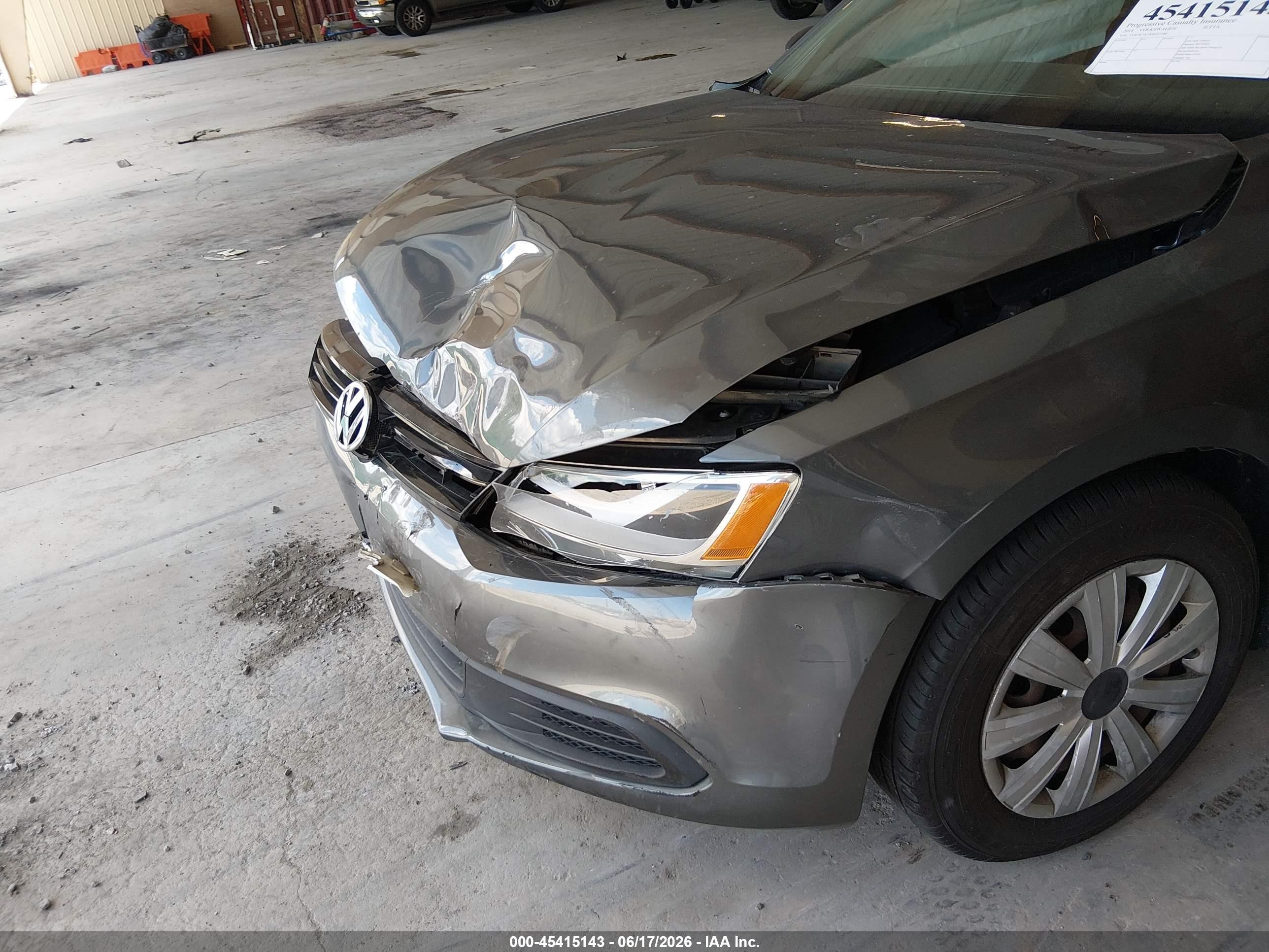 2014 Volkswagen Jetta 2.0l S Gray vin: 3VW2K7AJ7EM322588