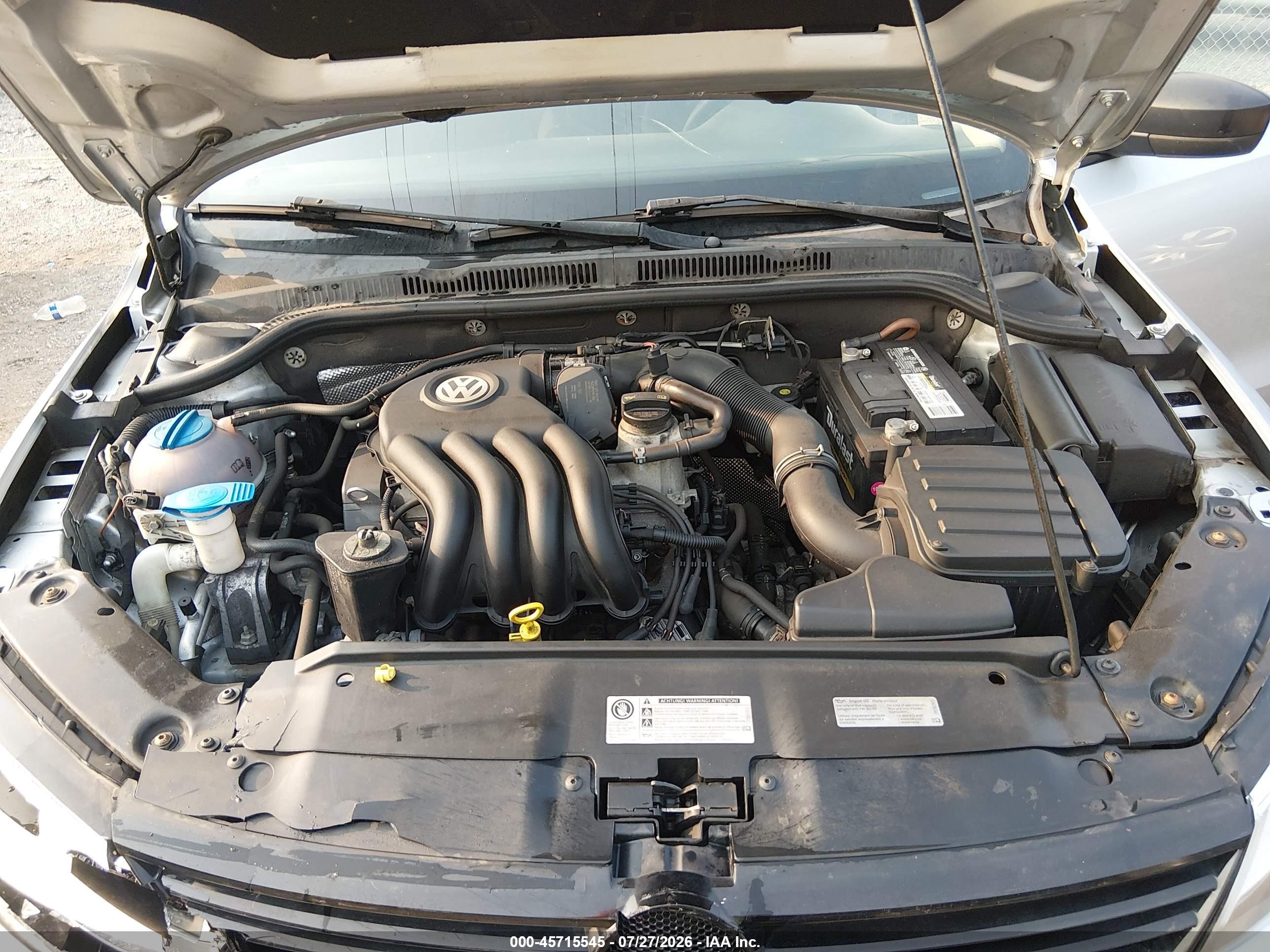 2014 Volkswagen Jetta 2.0l S Silver vin: 3VW2K7AJ7EM325930
