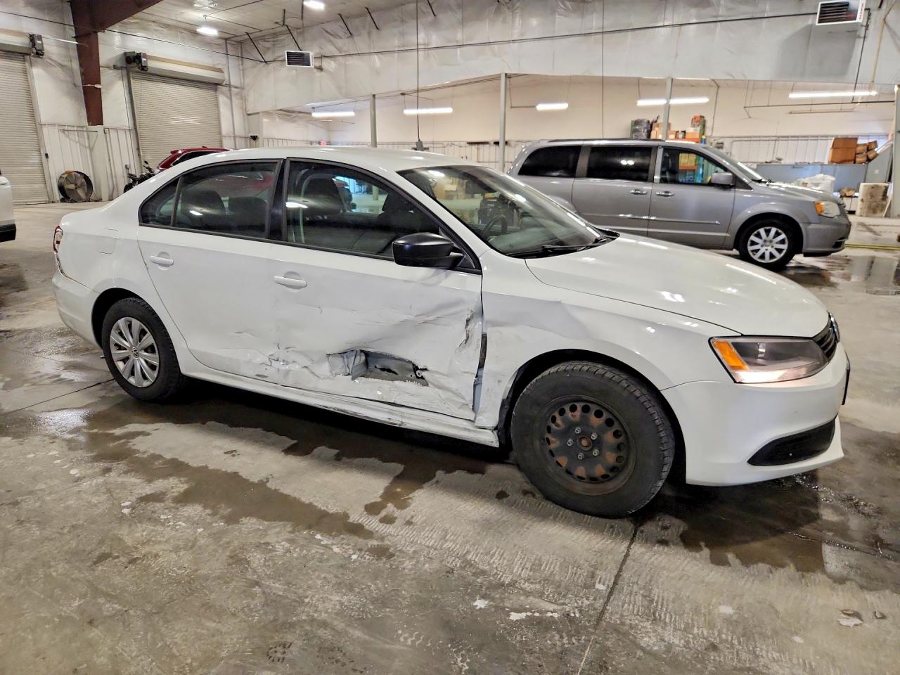 2014 Volkswagen Jetta Base White vin: 3VW2K7AJ7EM333817