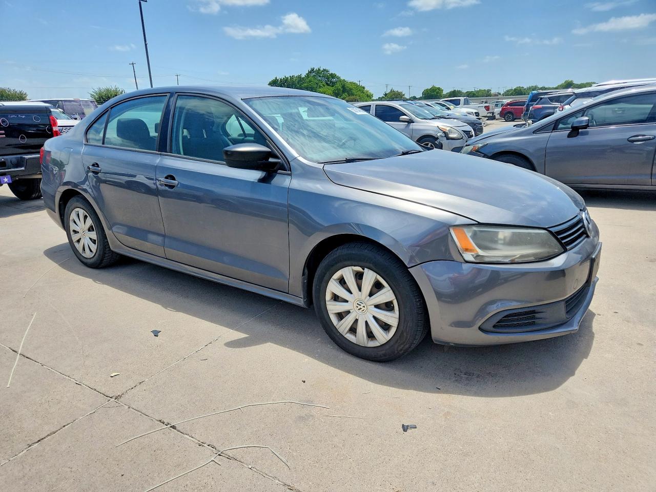 2014 Volkswagen Jetta Base Gray vin: 3VW2K7AJ7EM361536