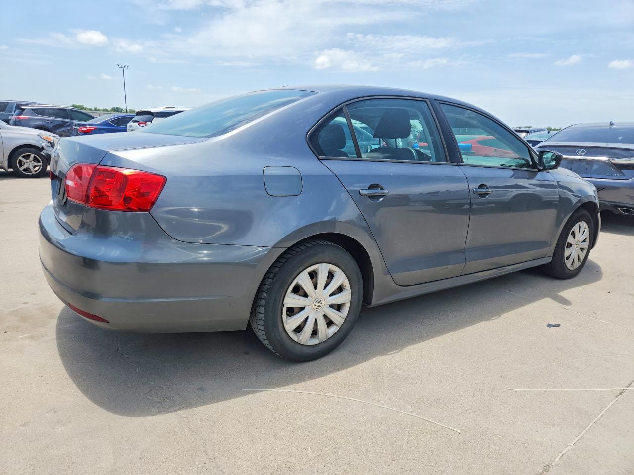 2014 Volkswagen Jetta Base Gray vin: 3VW2K7AJ7EM361536