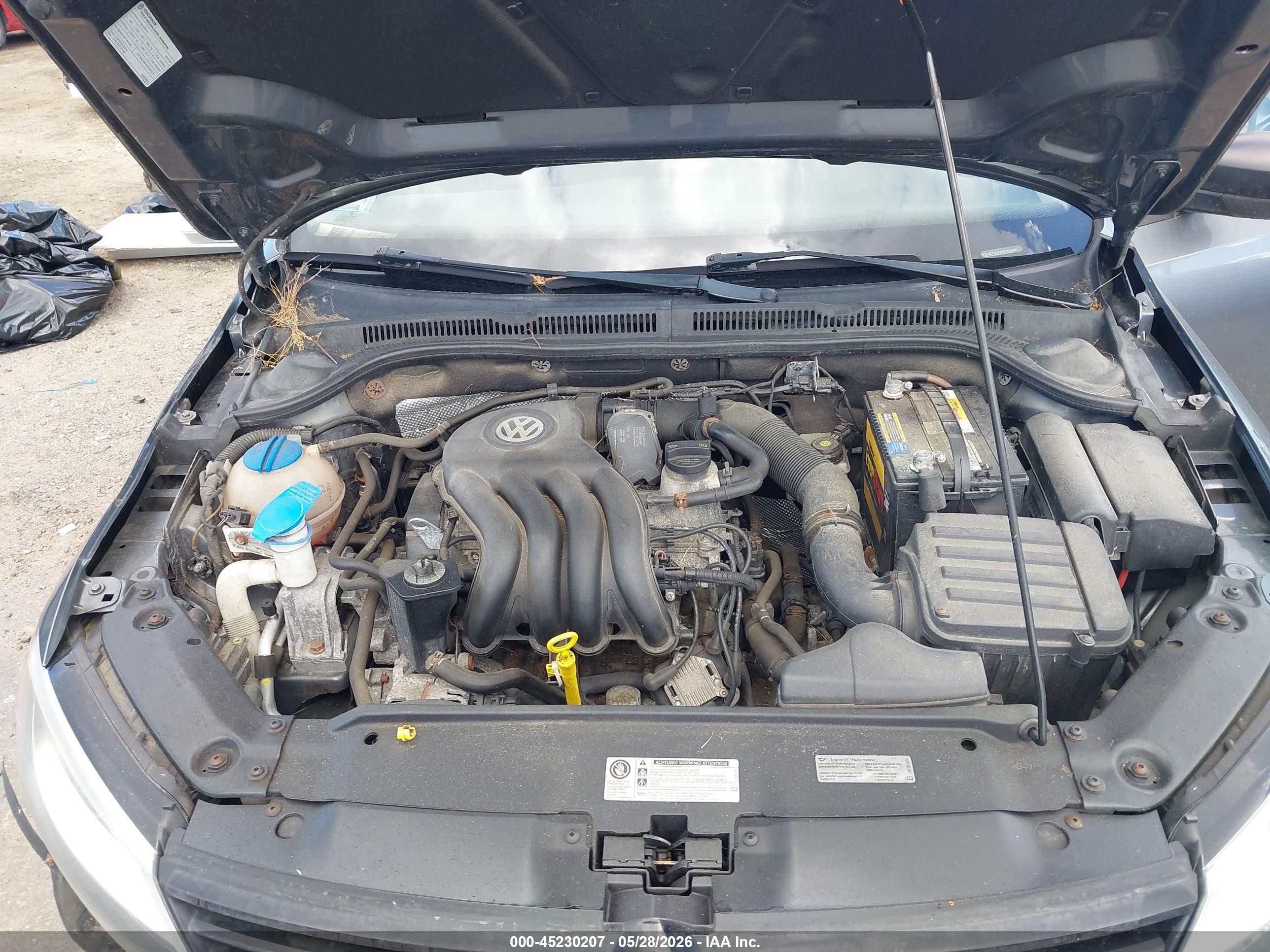 2014 Volkswagen Jetta 2.0l S Gray vin: 3VW2K7AJ7EM366008