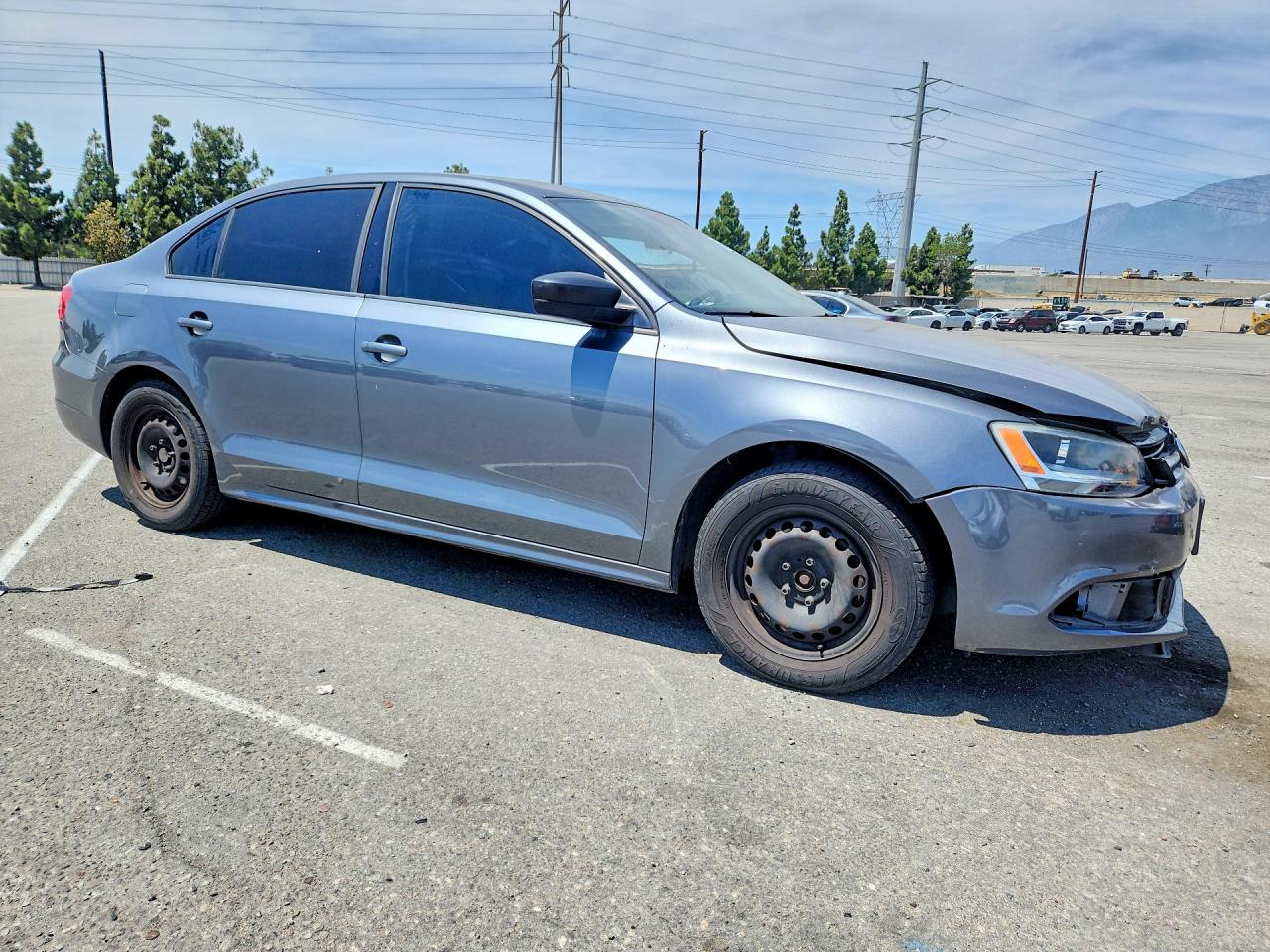 2014 Volkswagen Jetta Base Gray vin: 3VW2K7AJ7EM372312