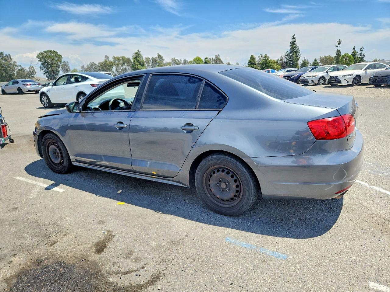 2014 Volkswagen Jetta Base Gray vin: 3VW2K7AJ7EM372312