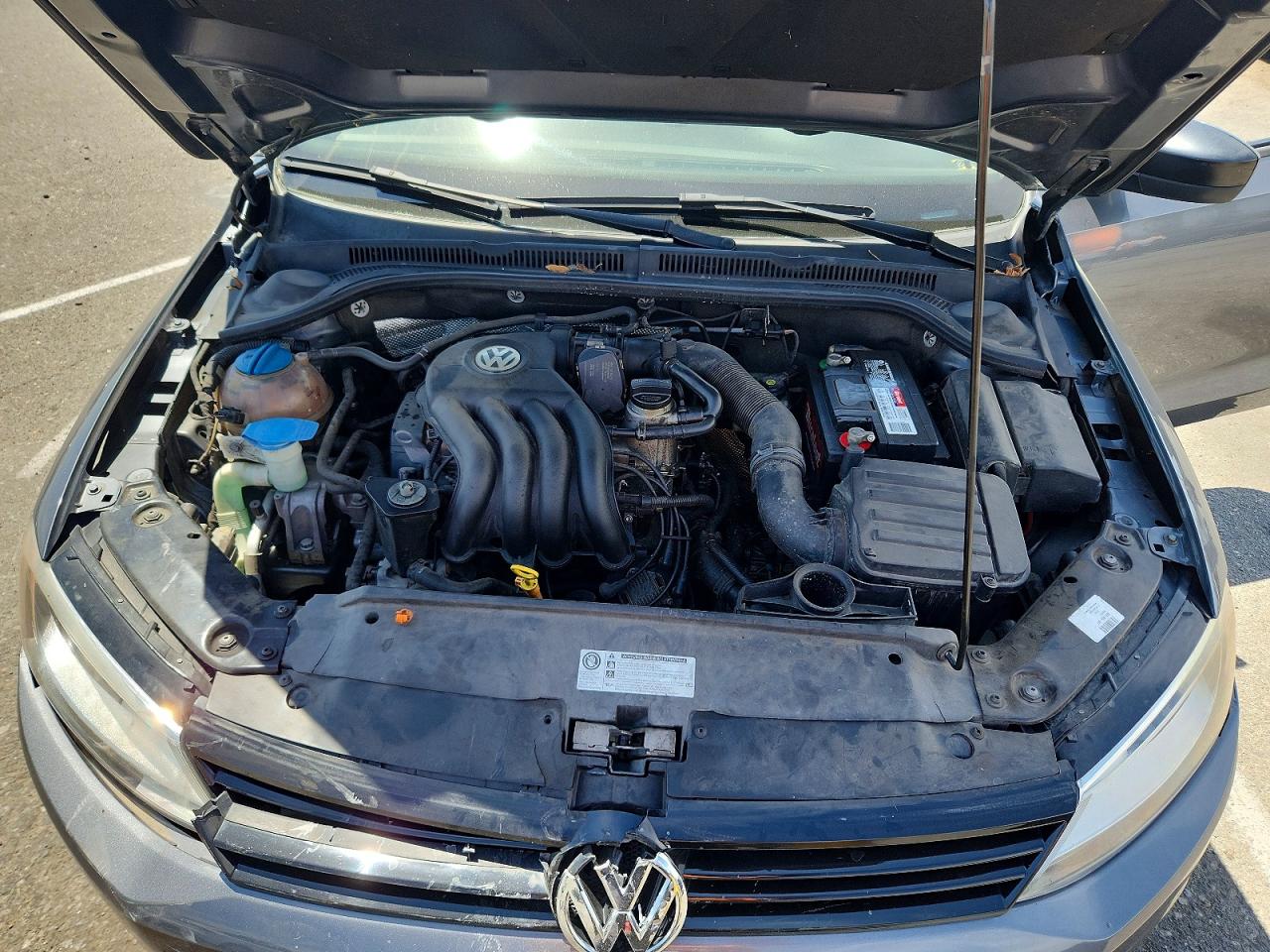 2014 Volkswagen Jetta Base Gray vin: 3VW2K7AJ7EM372312