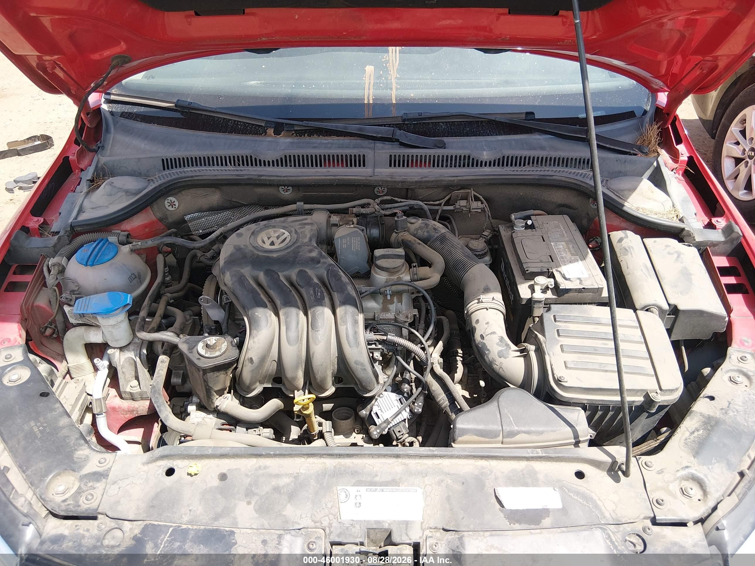 2014 Volkswagen Jetta 2.0l S Red vin: 3VW2K7AJ7EM392768
