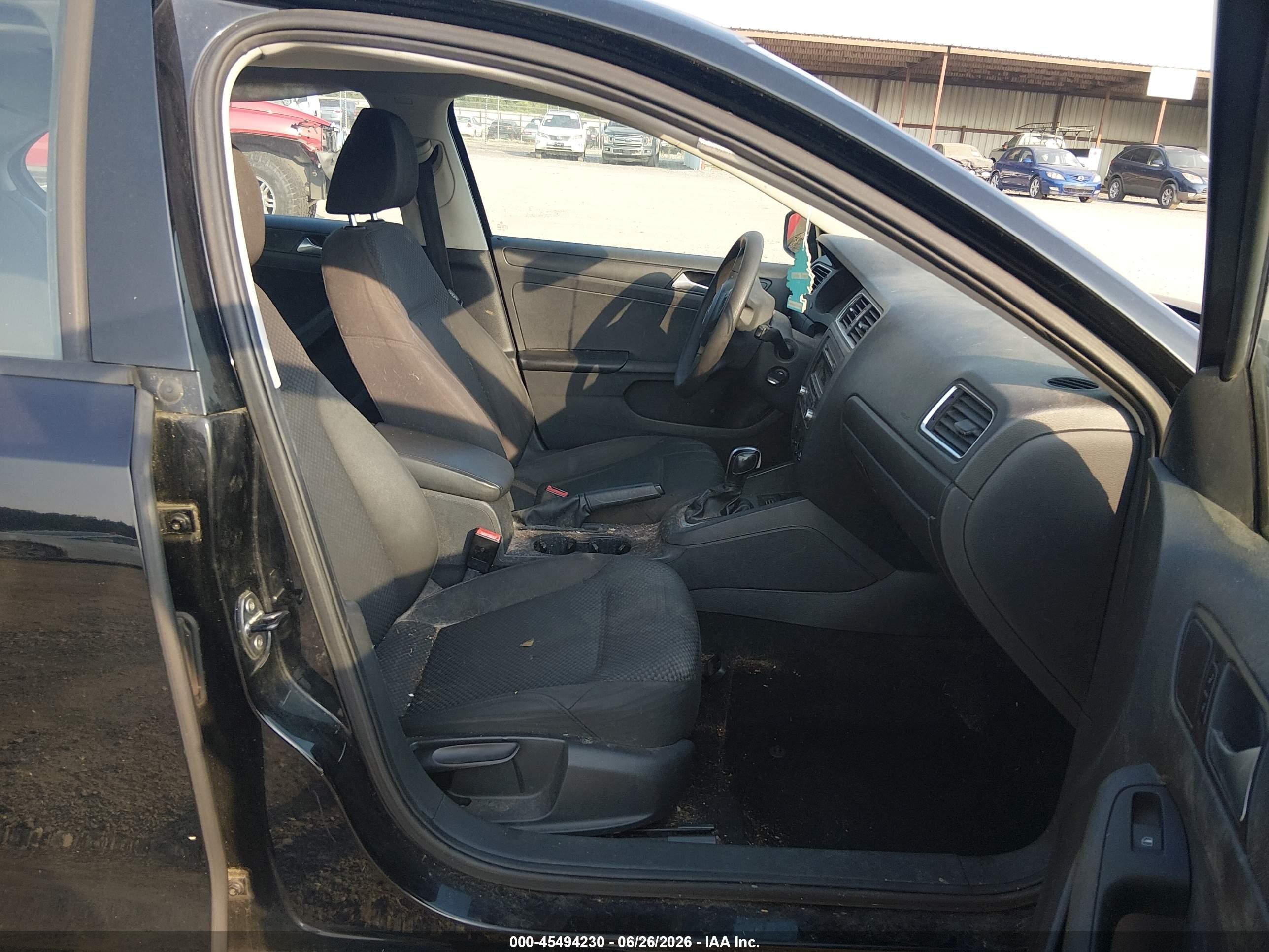 2014 Volkswagen Jetta 2.0l S Black vin: 3VW2K7AJ7EM403994