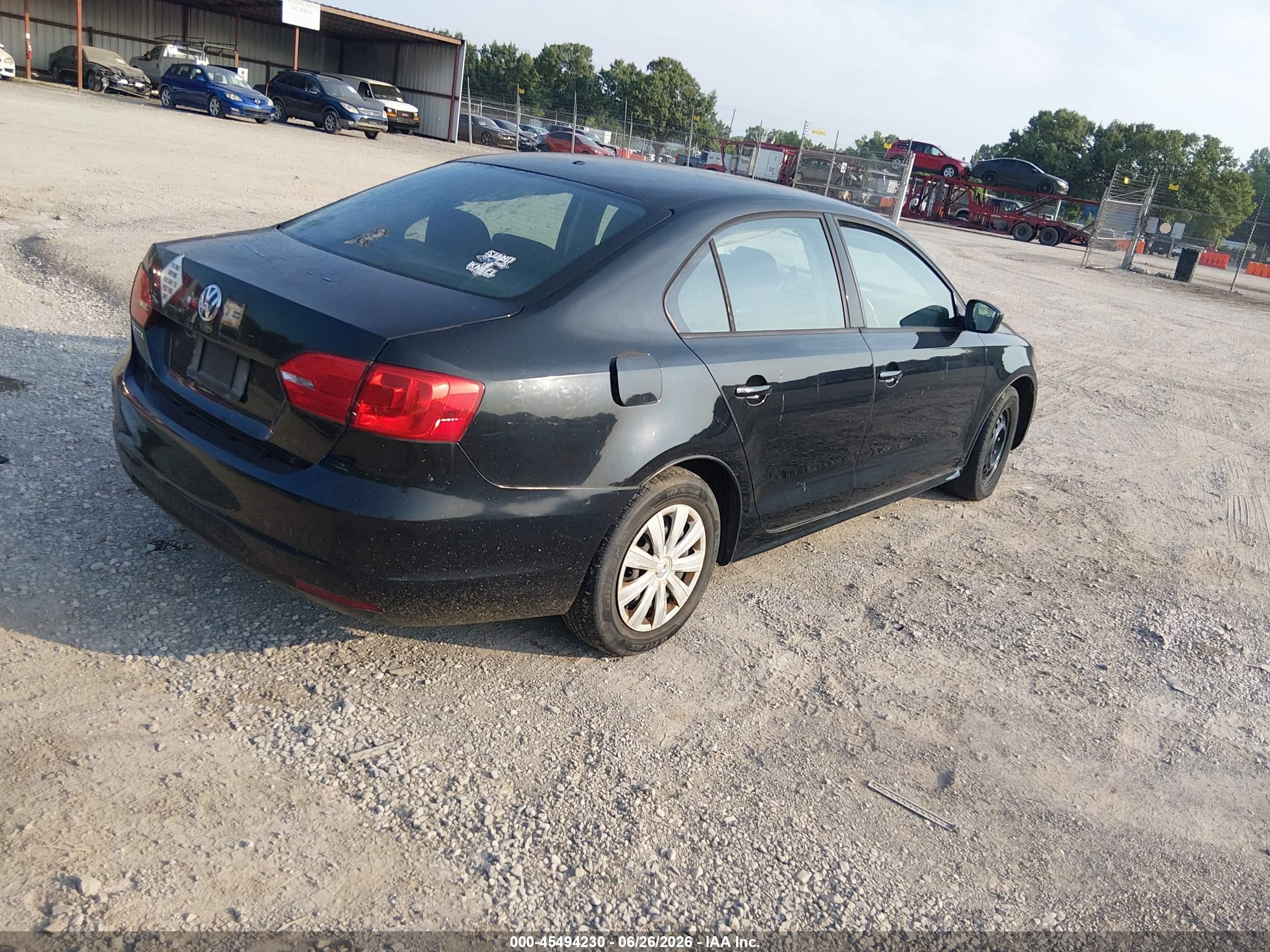 2014 Volkswagen Jetta 2.0l S Black vin: 3VW2K7AJ7EM403994
