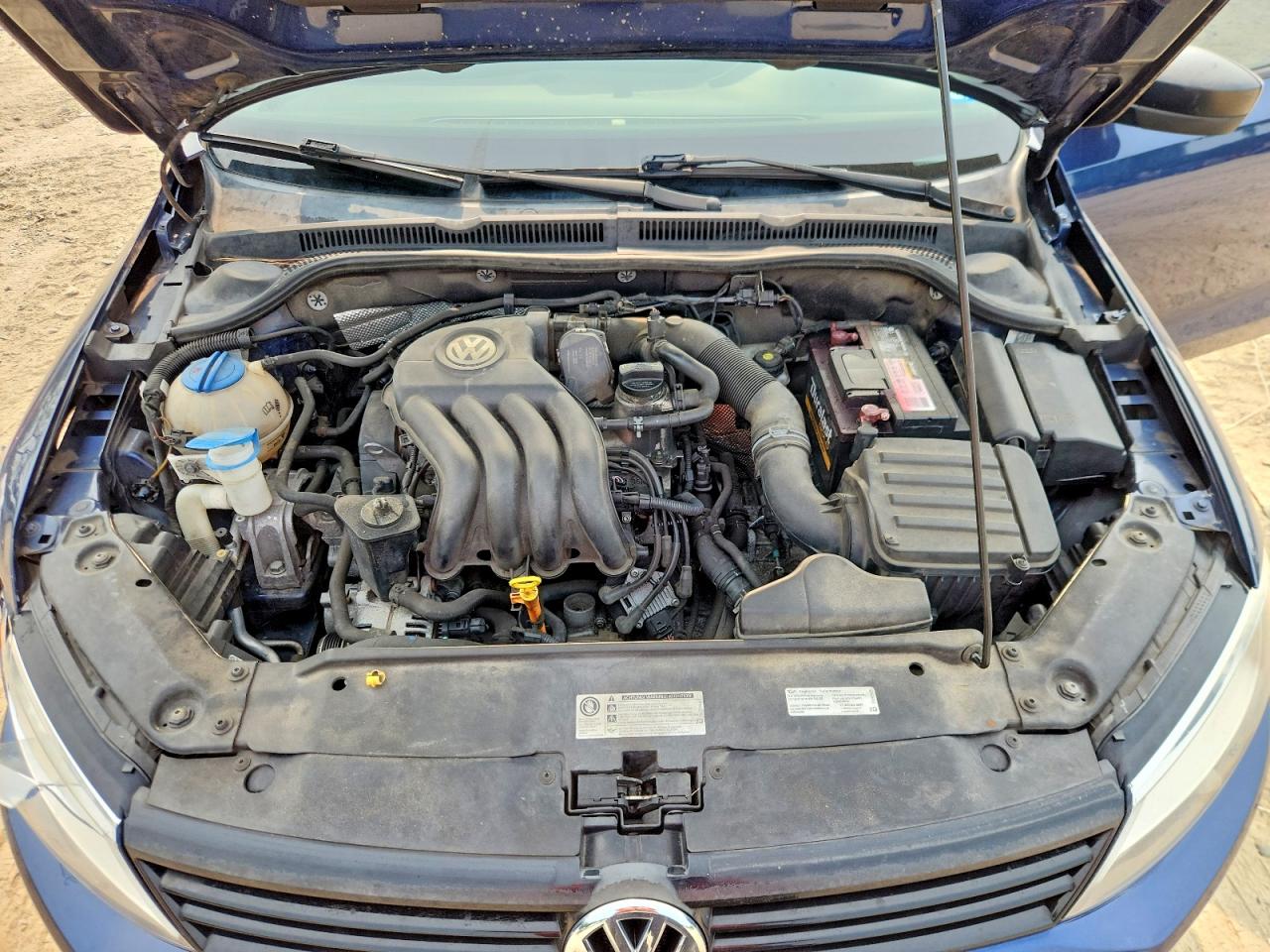 2014 Volkswagen Jetta Base Синий vin: 3VW2K7AJ7EM439135
