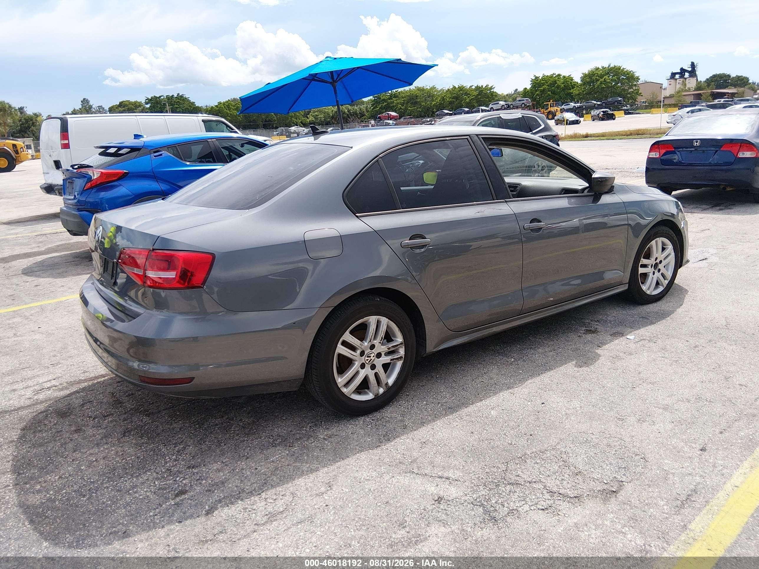 2015 Volkswagen Jetta 2.0l S Gray vin: 3VW2K7AJ7FM211377