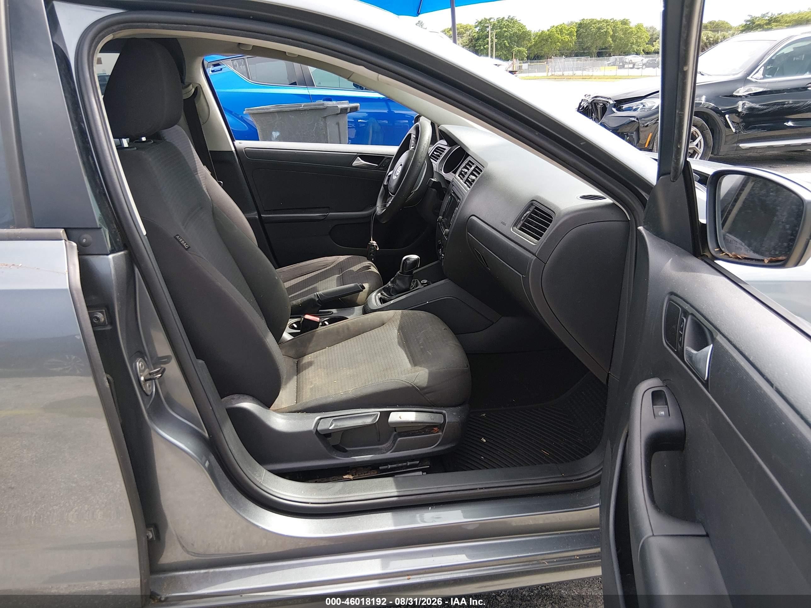 2015 Volkswagen Jetta 2.0l S Gray vin: 3VW2K7AJ7FM211377