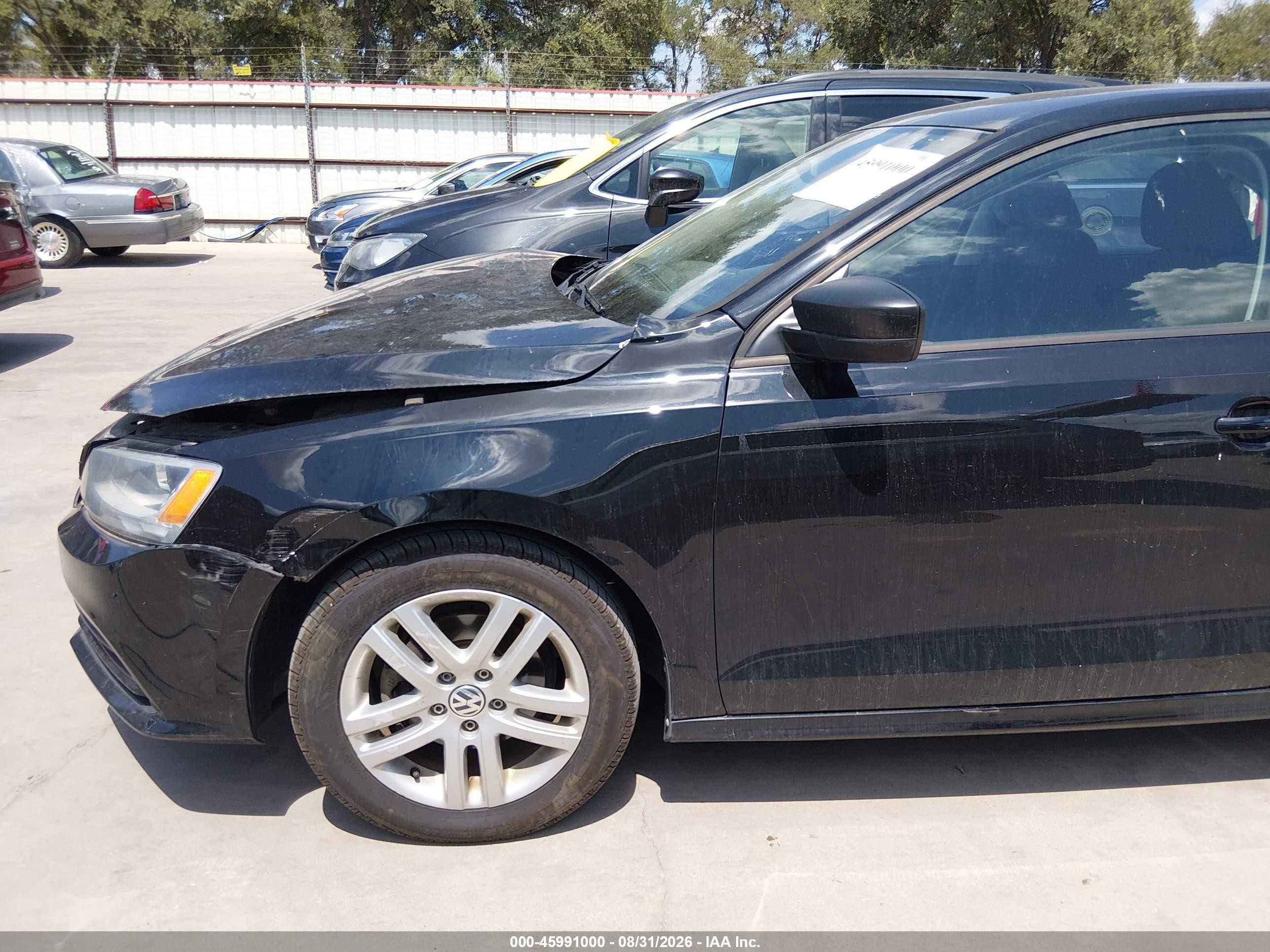 2015 Volkswagen Jetta 2.0l S Black vin: 3VW2K7AJ7FM240992