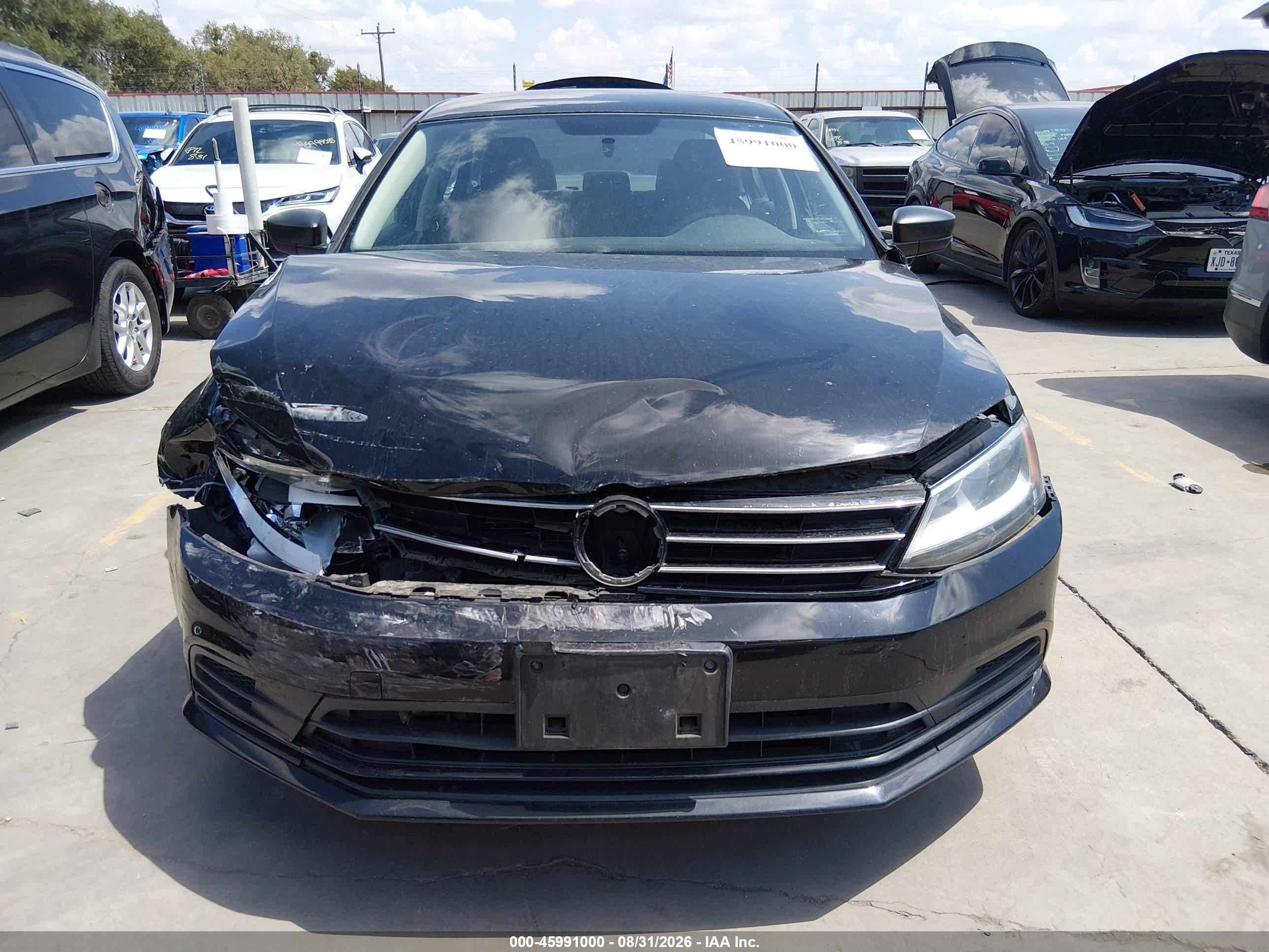 2015 Volkswagen Jetta 2.0l S Black vin: 3VW2K7AJ7FM240992