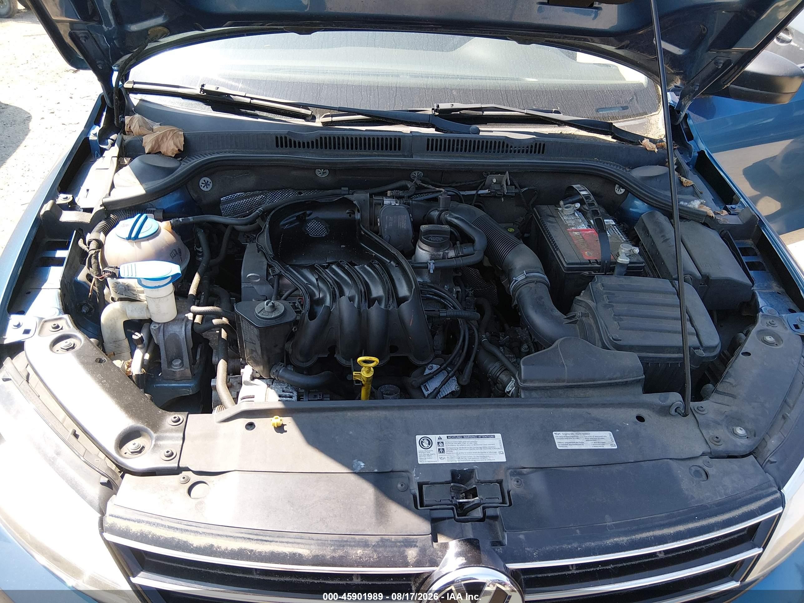 2015 Volkswagen Jetta 2.0l S Blue vin: 3VW2K7AJ7FM249188