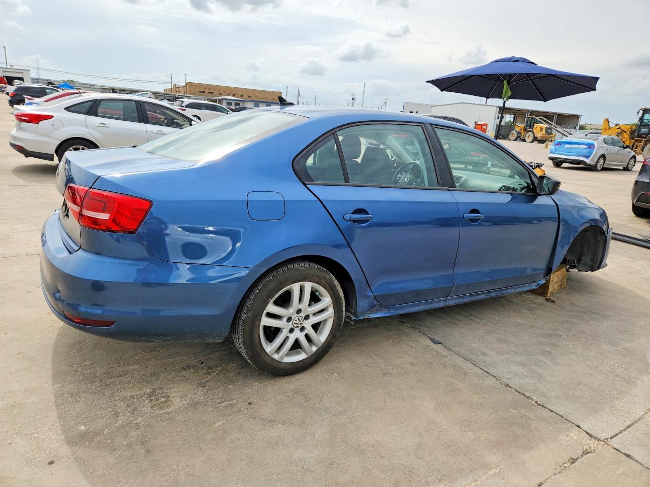 2015 Volkswagen Jetta Base Blue vin: 3VW2K7AJ7FM251717