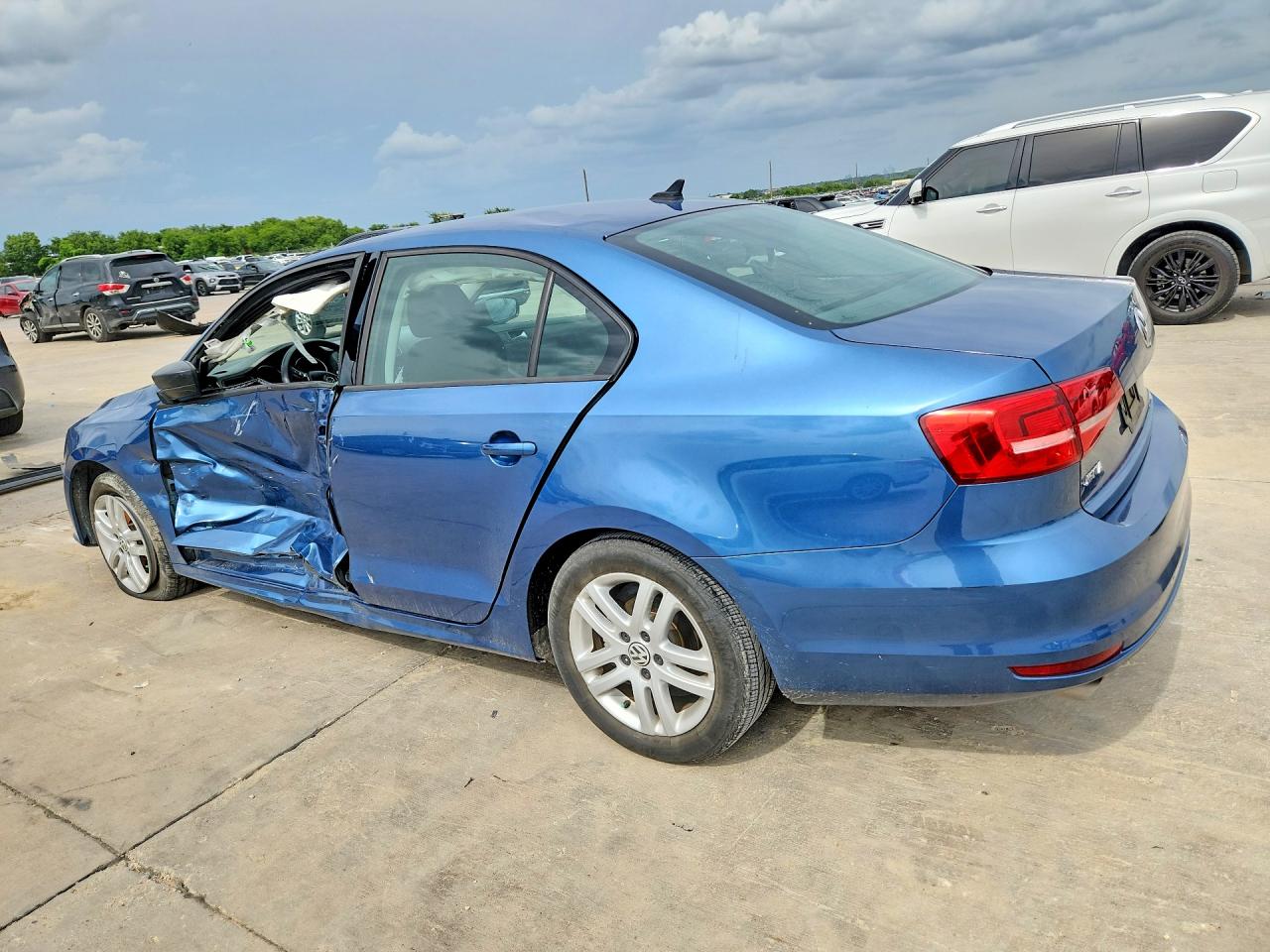 2015 Volkswagen Jetta Base Blue vin: 3VW2K7AJ7FM251717