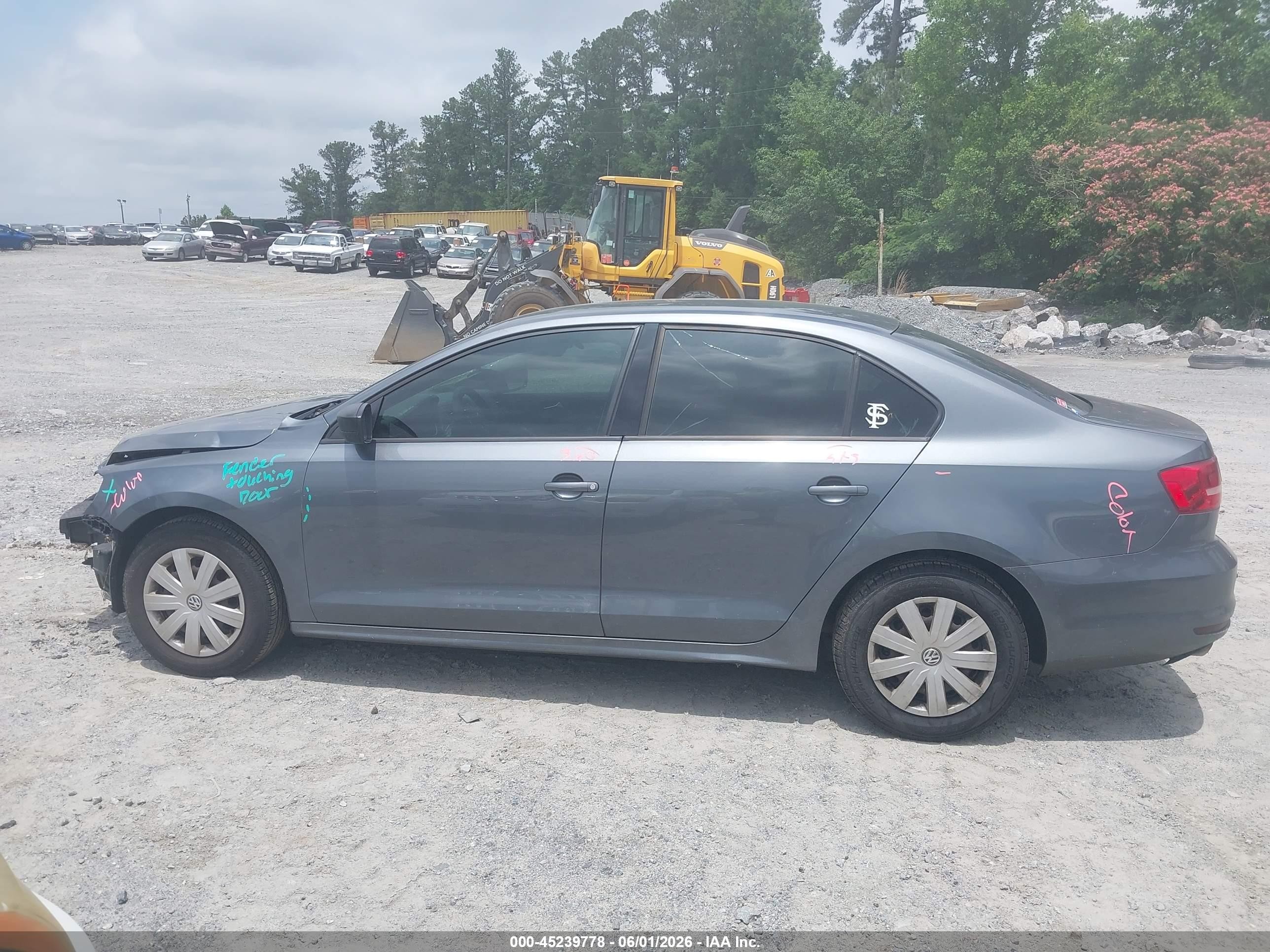 2015 Volkswagen Jetta 2.0l S Gray vin: 3VW2K7AJ7FM287066